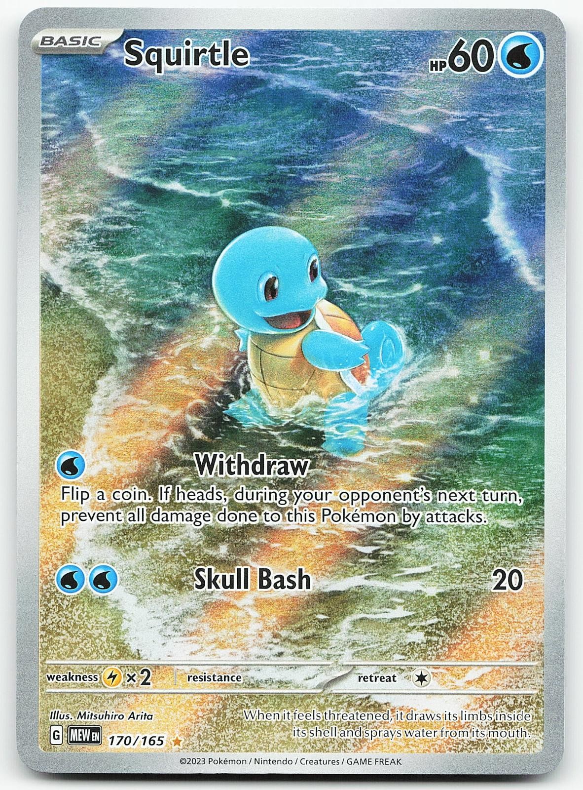 Pokemon Squirtle 170/165 151 Illustration Rare Holo NM