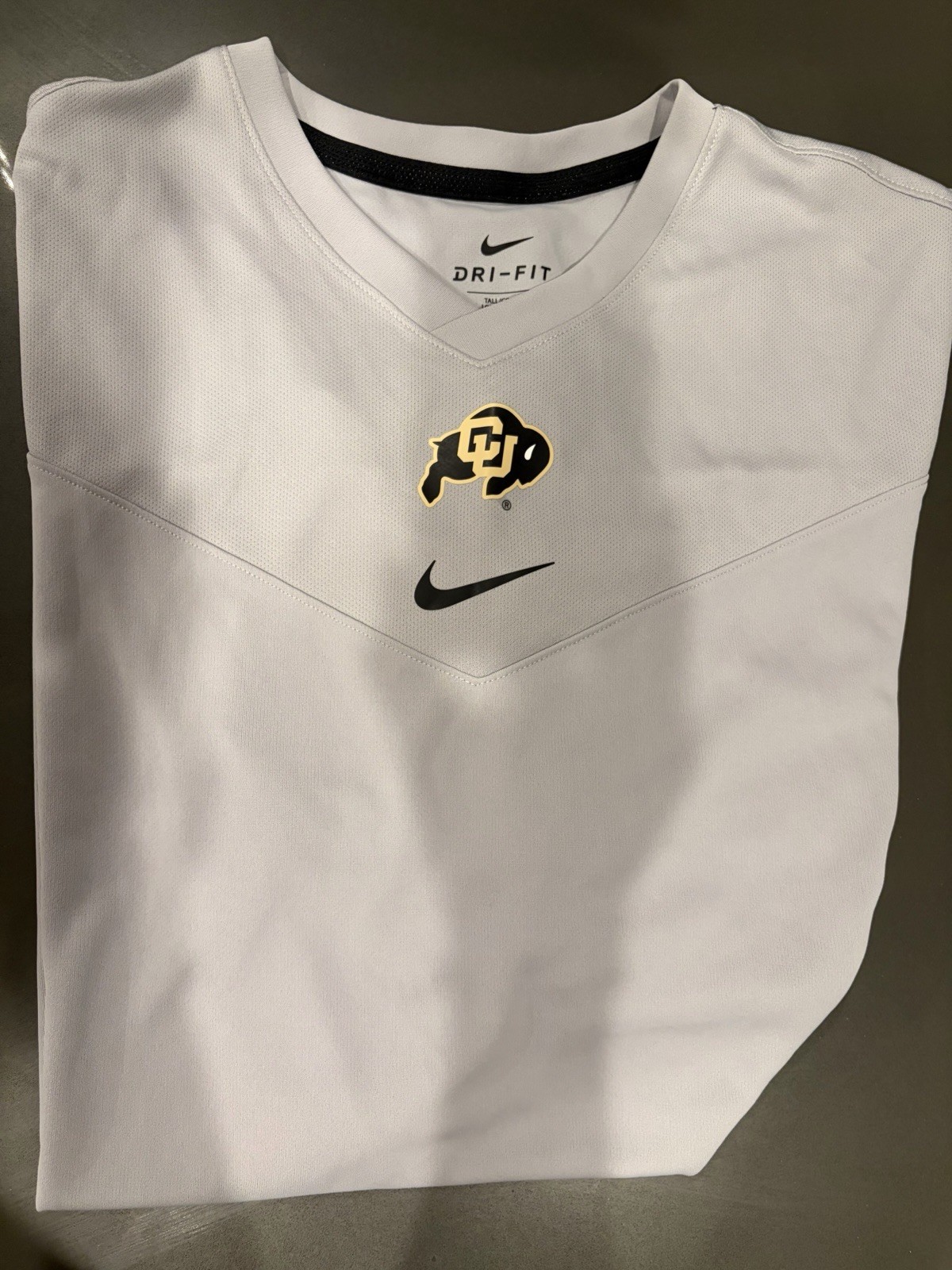 Nike Dri-FIT Colorado Buffaloes Gray Long Sleeve V-Neck Shirt XLT