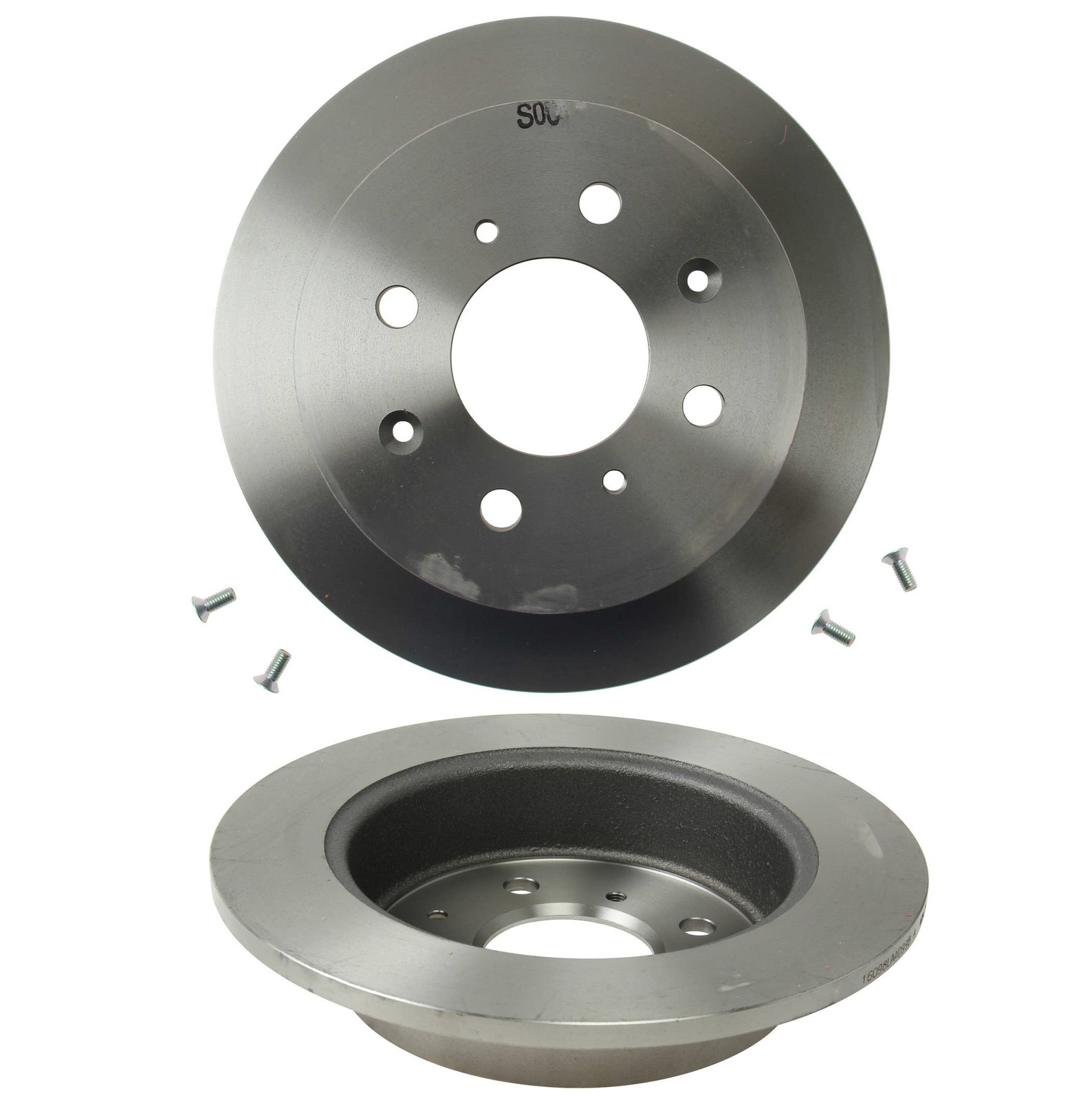 Brembo Pair Set of 2 Rear Brake Disc Rotors Solid 239x9mm 4 Lugs For Honda Acura