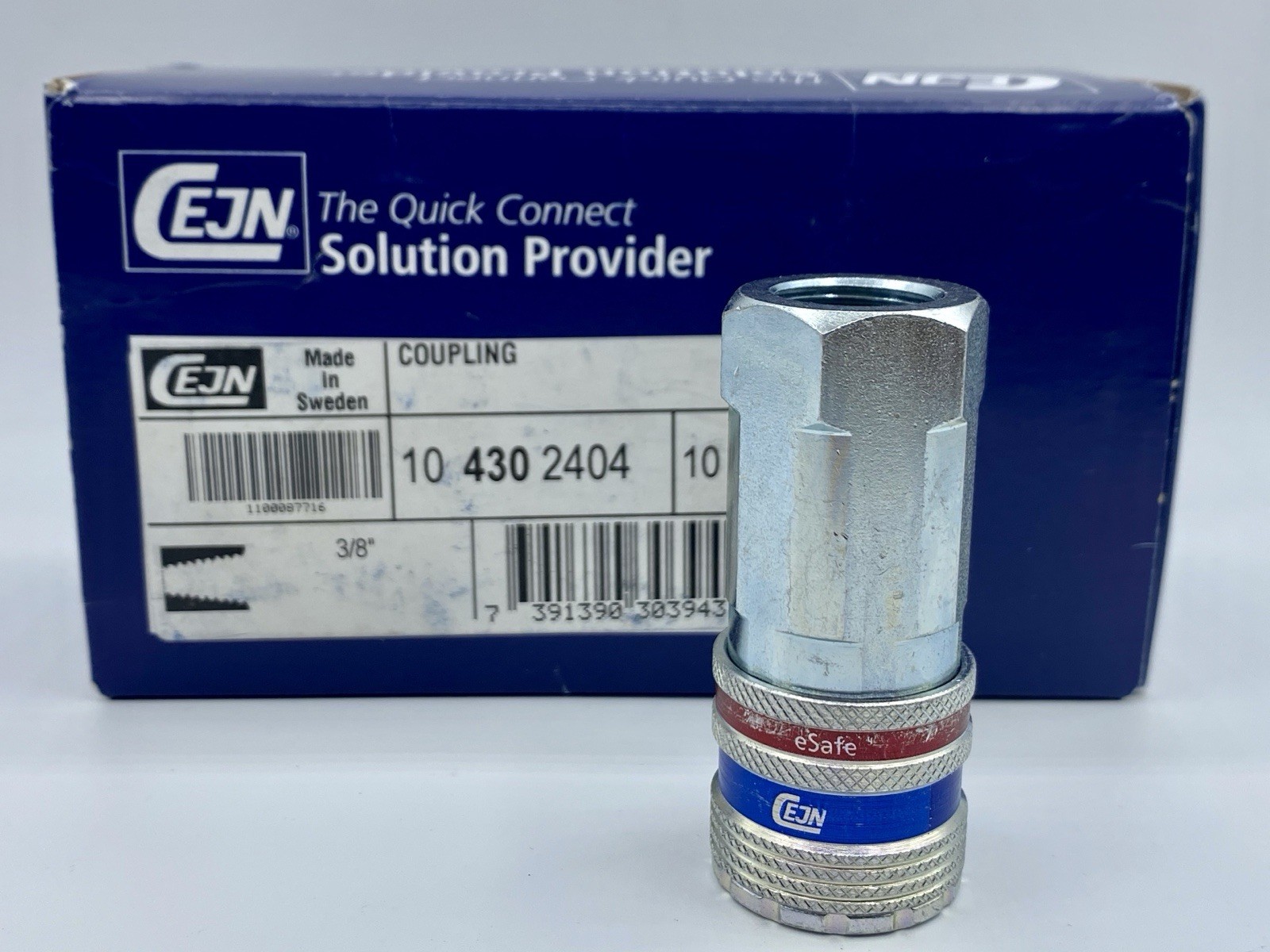 NEW CEJN 10 430 2404 eSafe 3/8 Industrial Interchange Safety Coupling SHIPS FREE