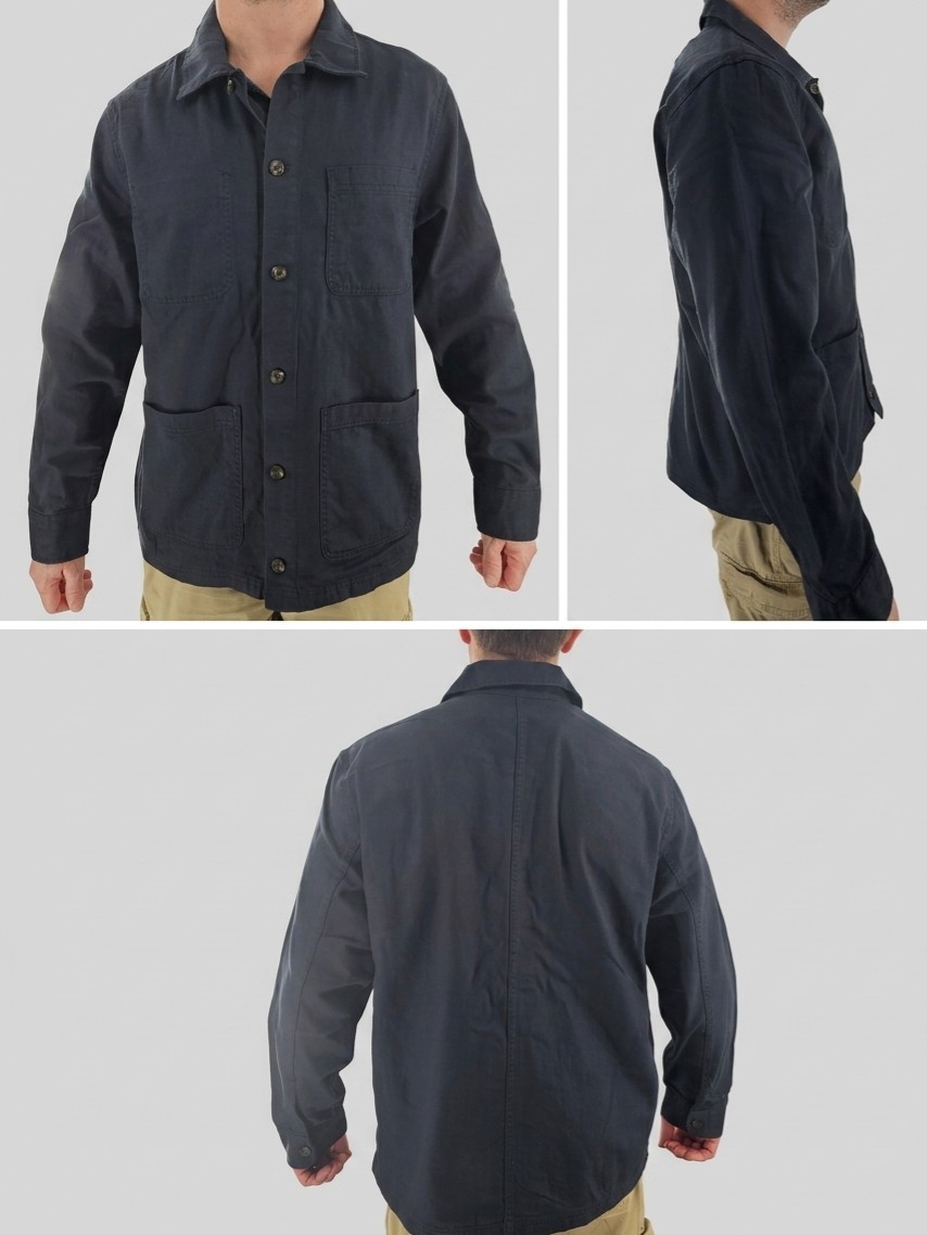 Goodfellow & Co Men’s Black Chore Coat Jacket L Button Front Spread Collar 46\