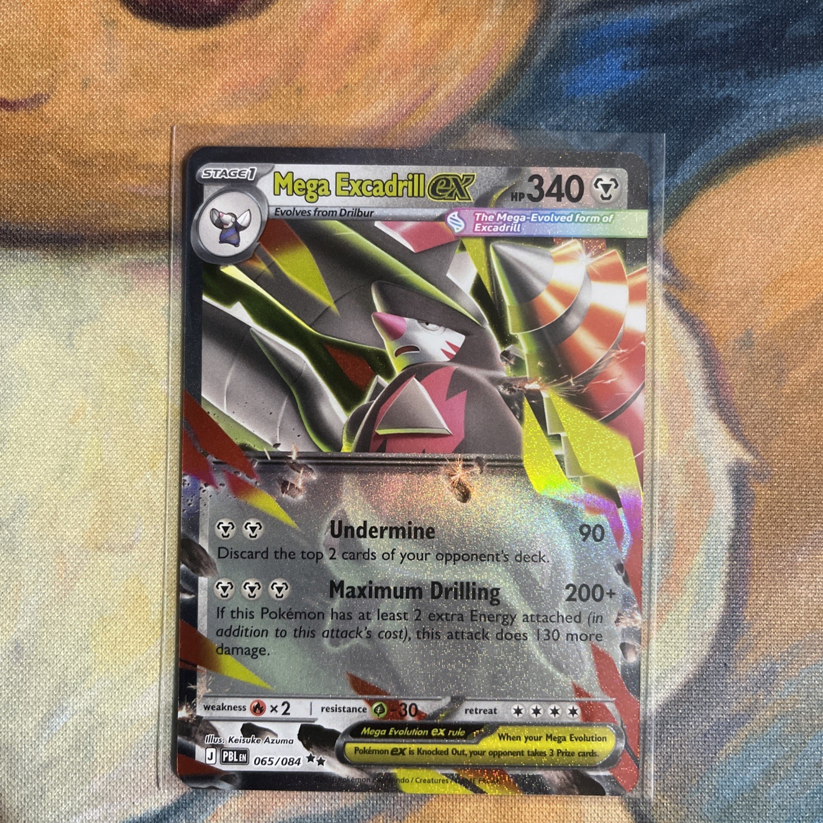Mega Excadrill ex 065/084 Double Rare Pitch Black Pokemon Holo Near Mint Mega Excadrill ex 065/084 Double Rare Pitch Black Pokemon Holo Near Mint