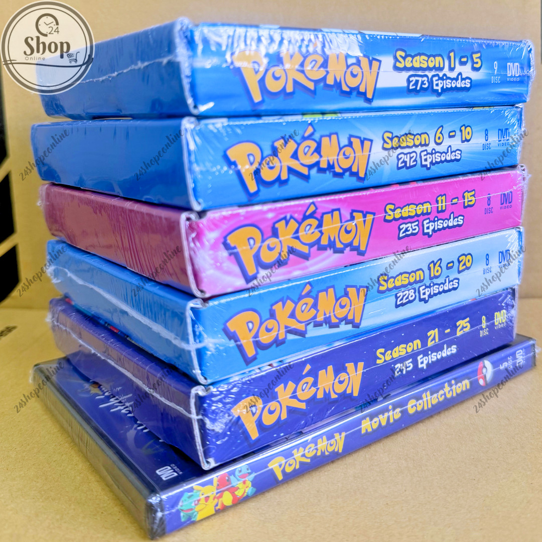 Pokemon DVD Complete Series All Region Season 1-25+23 Movies English Version USA