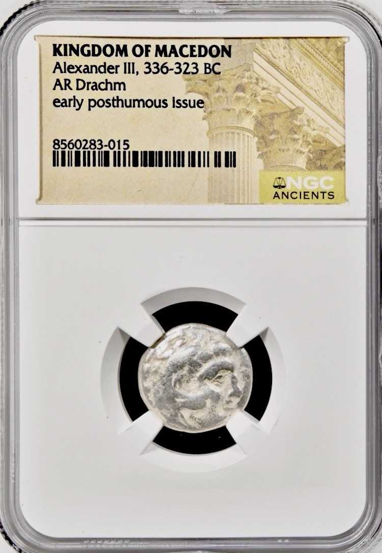 Alexander the Great NGC Genuine Silver Greek Coin Ancient Macedon 336BC-323BC