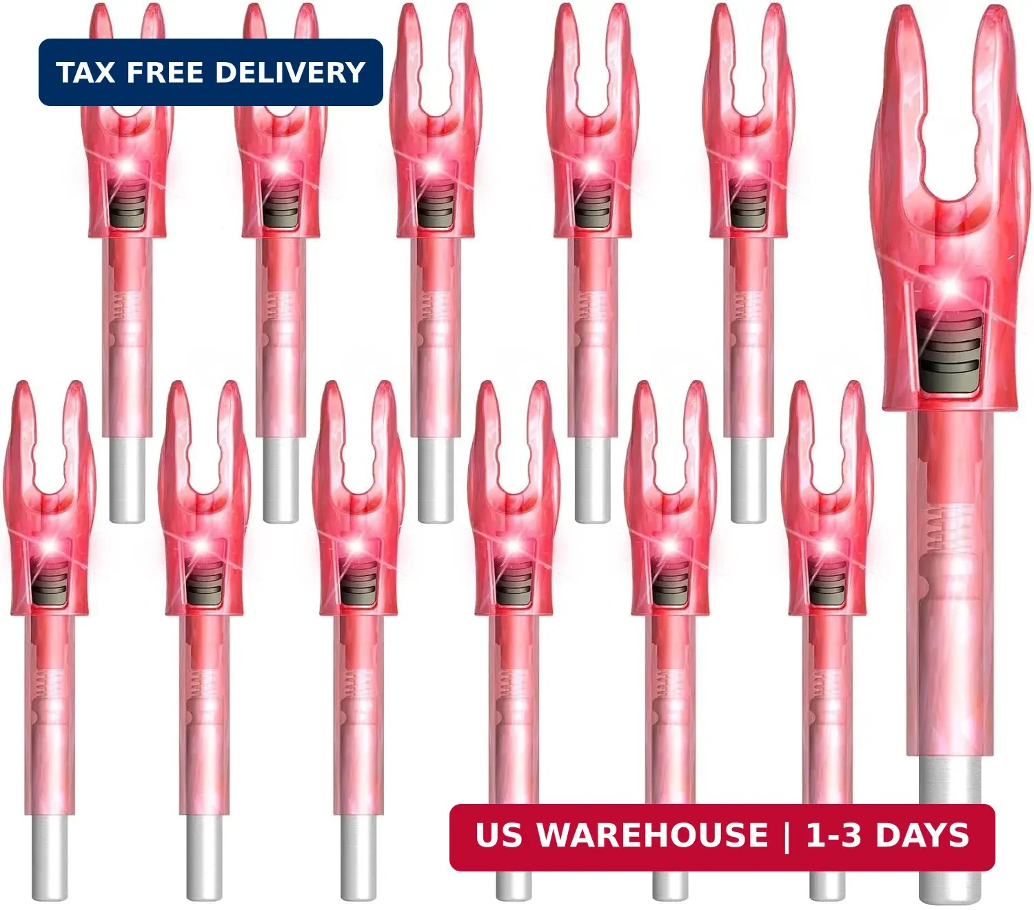 6/12PCS G Lighted Nocks for Arrows with .165 .204 .233 .244 .246 Inside Diameter