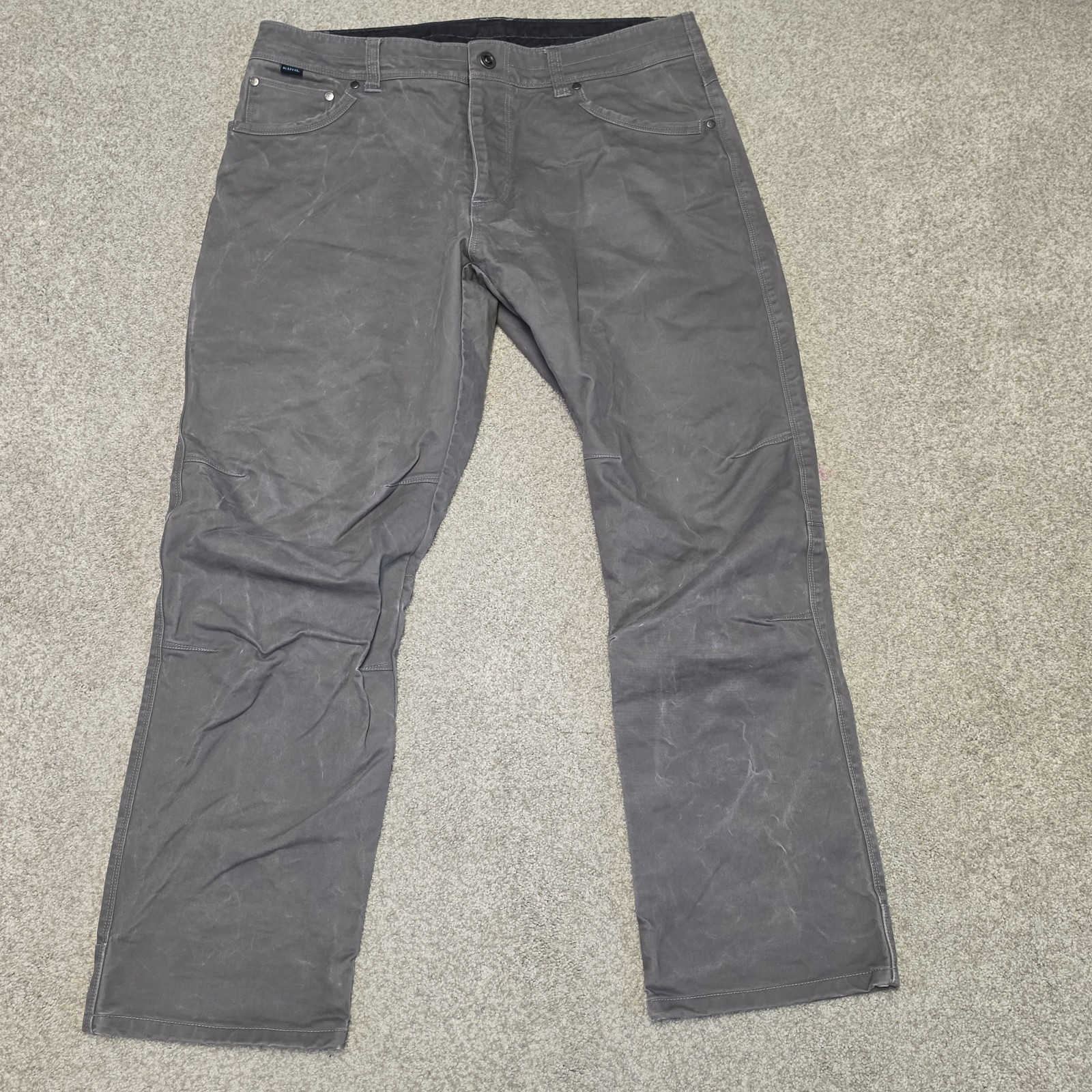 Kuhl Free RYDR Men’s (36x29) Vintage Patina Dye Distressed Gray Heavy Pants Kuhl Free RYDR Men’s (36x29) Vintage Patina Dye Distressed Gray Heavy Pants