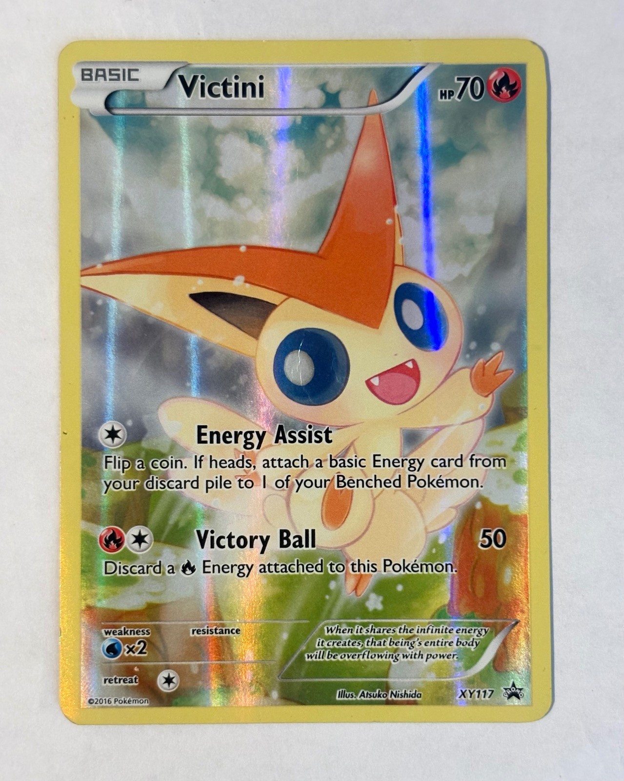 Victini XY117 Holo Promo XY Promo Pokemon Lightly Played Victini XY117 Holo Promo XY Promo Pokemon Lightly Played