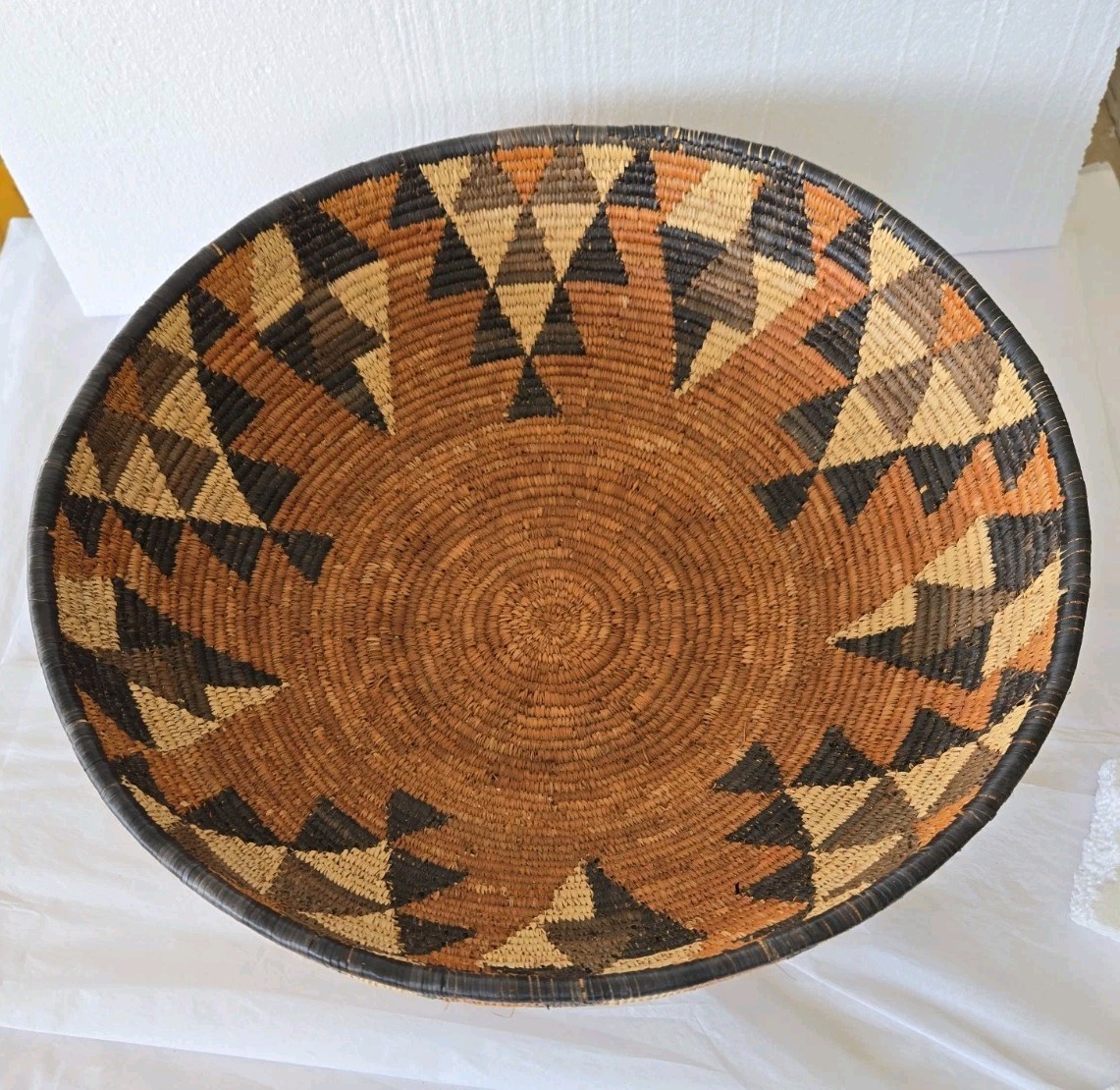 Antique Apache Yavapai Basket Bowl 17.5