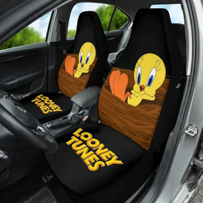 Tweety Bird Car Seat Covers For Fan (set of 2) TN1557 Tweety Bird Car Seat Covers For Fan (set of 2) TN1557