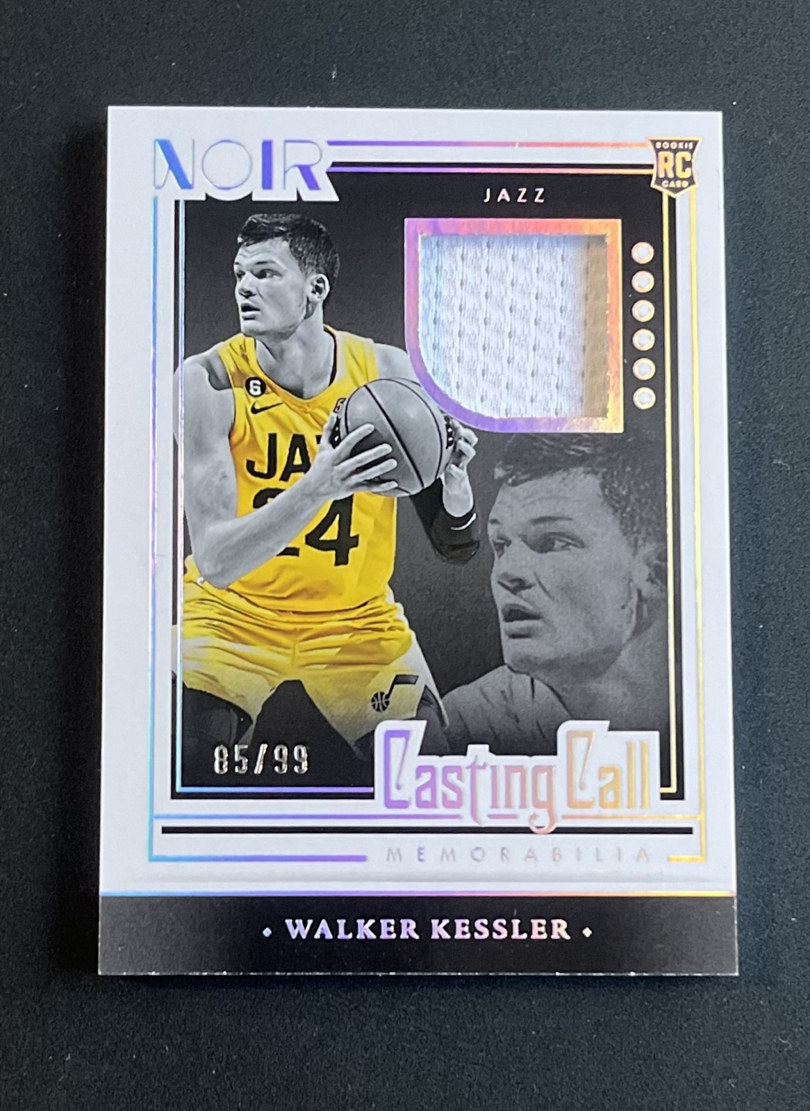 2022-23 Panini Noir Casting Call Memorabilia Walker Kessler #CCM-WKK /99 MEM, RC 2022-23 Panini Noir Casting Call Memorabilia Walker Kessler #CCM-WKK /99 MEM, RC