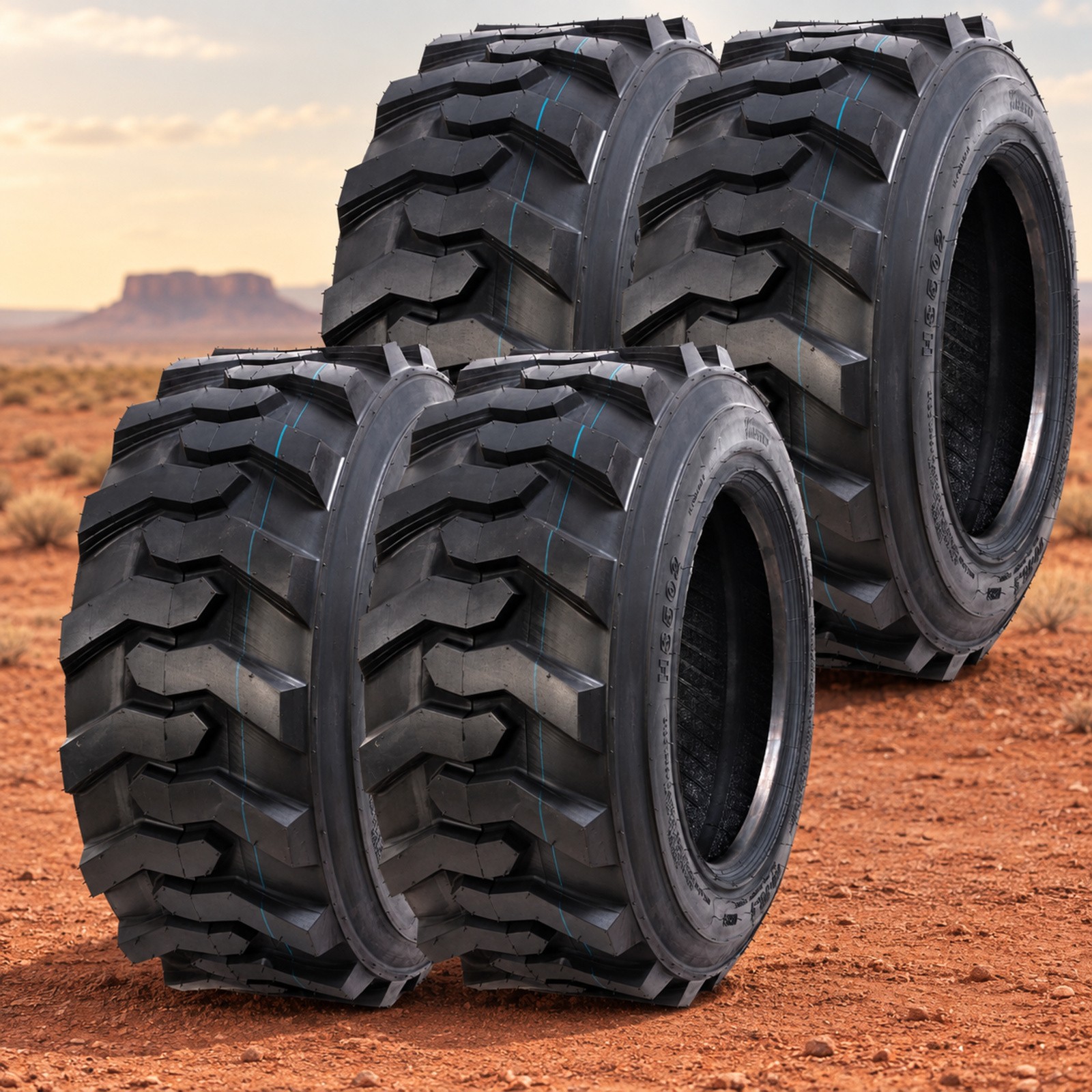 4 10-16.5 10PR Skid Steer Tires HALBERD 10x16.5 Heavy Duty Loader Tires 10 16.5
