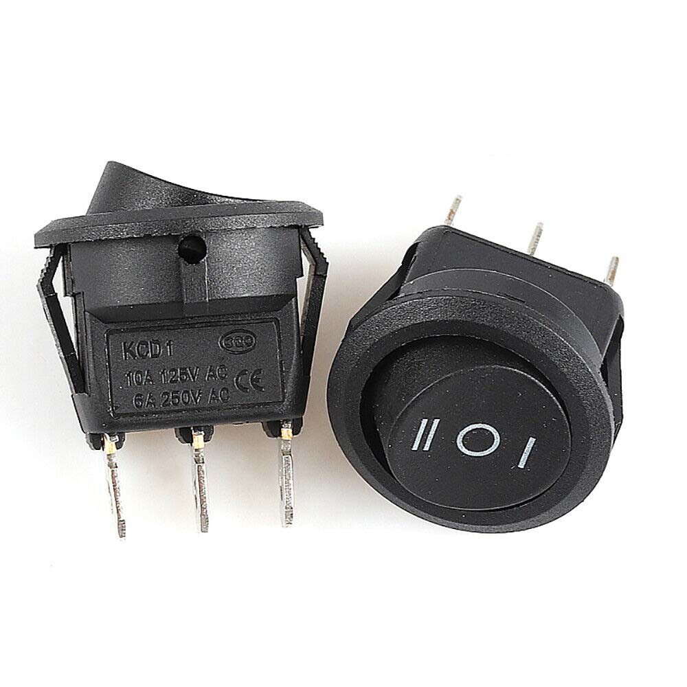 20mm 6A/250V 10A/125V ON/OFF Push Button Power Round Rocker Switch 2/3/4/6Pin