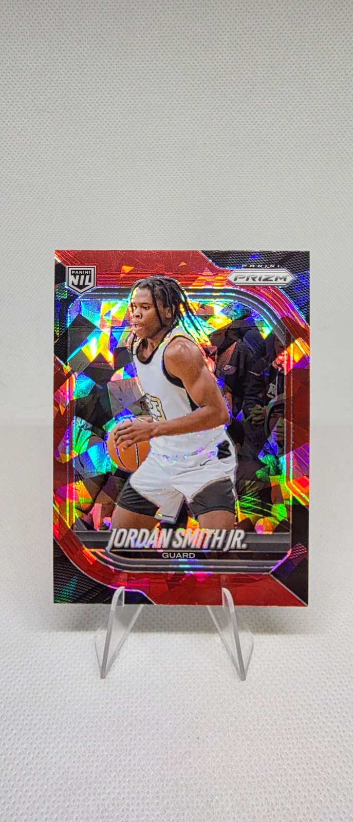 2025-26 Panini Prizm Jordan Smith Jr. Red Ice Prizm #97 Arkansas 2025-26 Panini Prizm Jordan Smith Jr. Red Ice Prizm #97 Arkansas