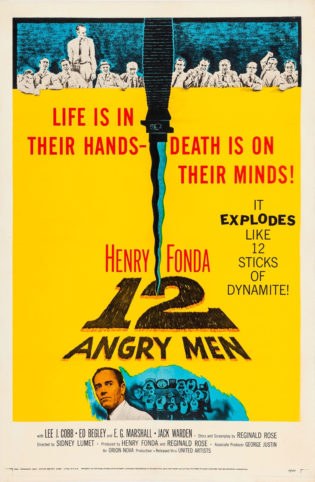 1957 12 Angry Men Movie Poster 11X17 Henry Fonda Martin Balsam John Fiedler 🍿 1957 12 Angry Men Movie Poster 11X17 Henry Fonda Martin Balsam John Fiedler 🍿