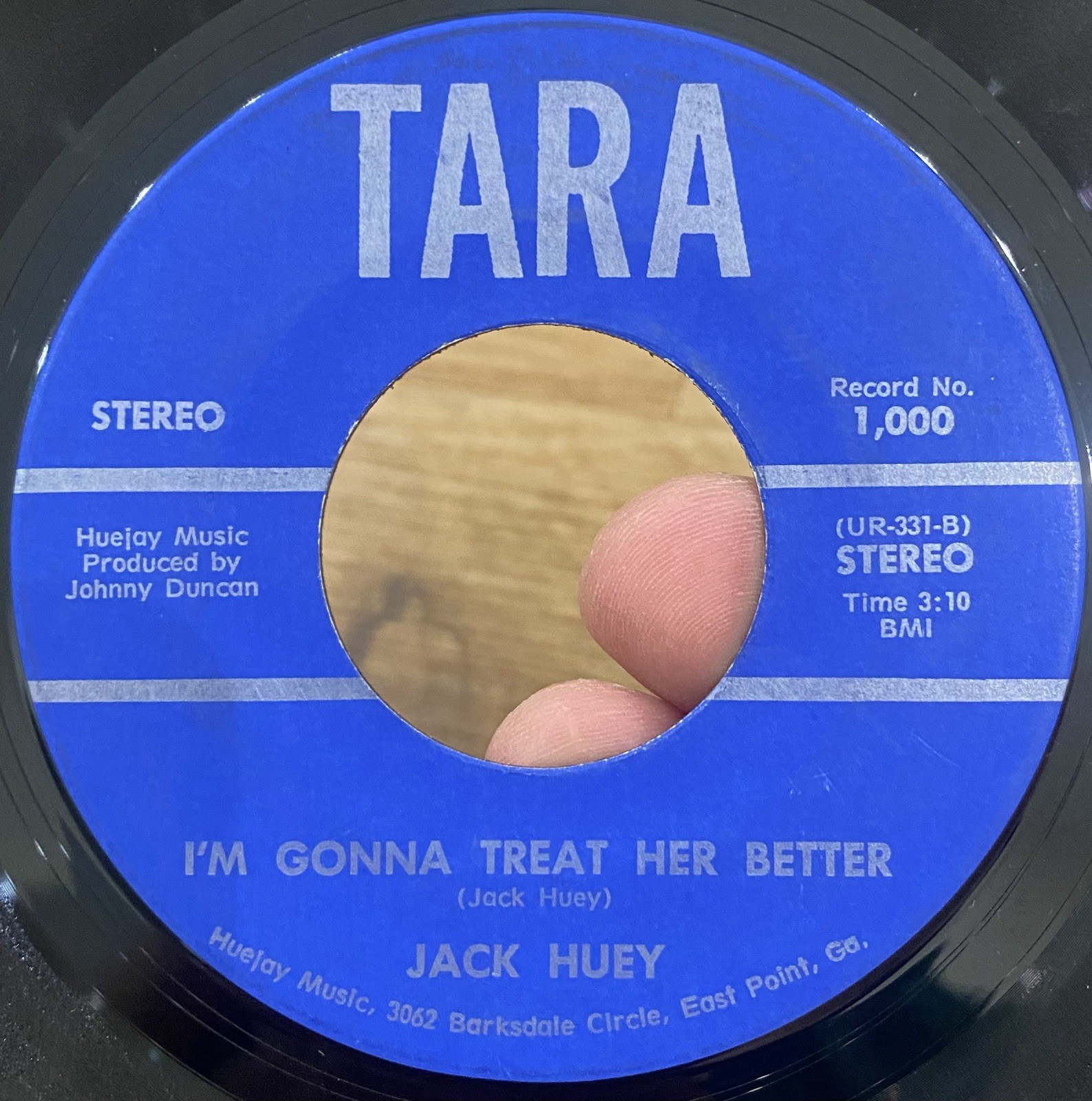 JACK HUEY I’m Gonna Treat Her Better 45 TARA Georgia UNKNOWN NORTHERN SOUL