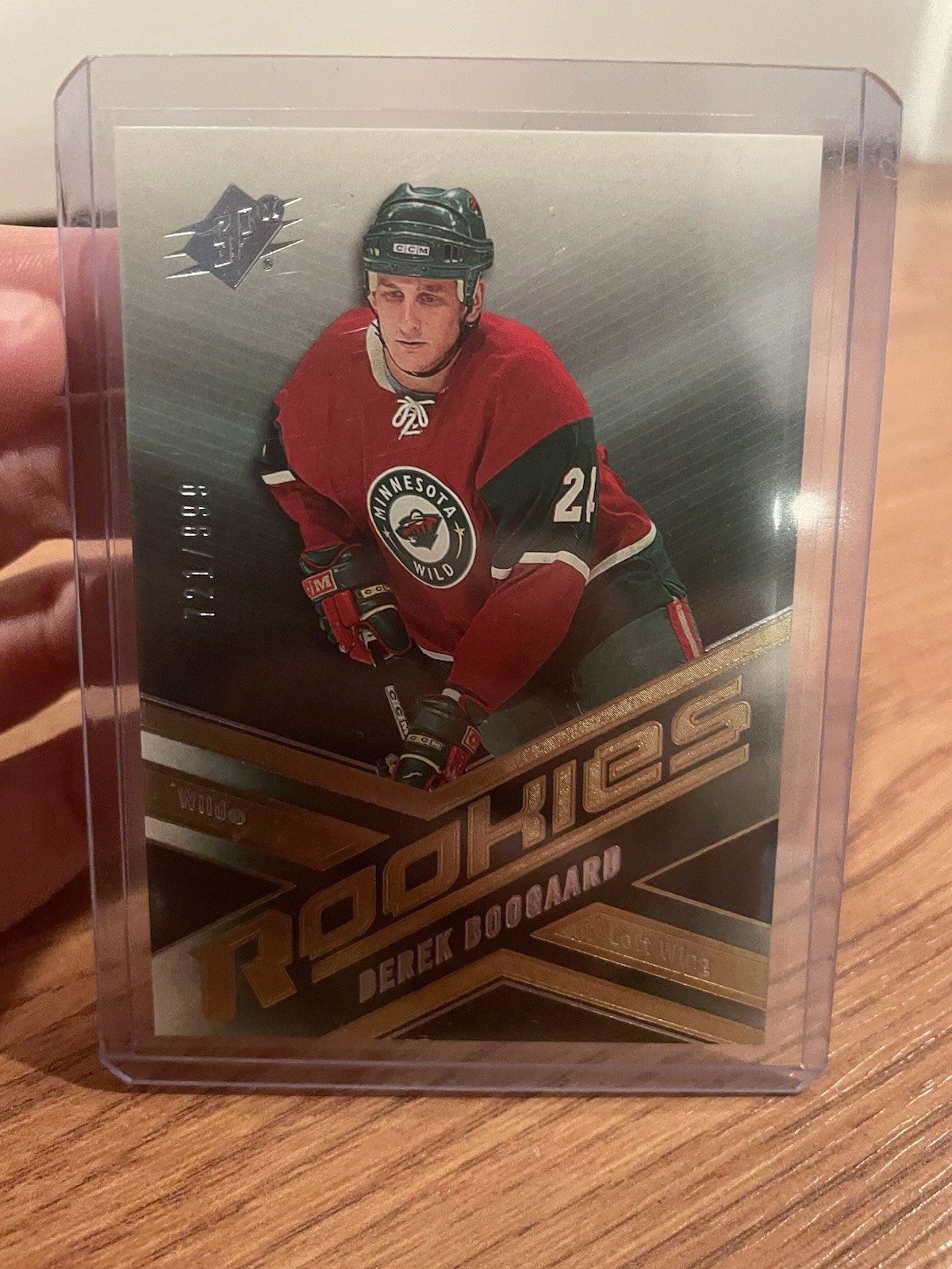 2005-06 SPx - Rookies Derek Boogaard #206 /999 (RC) Minnesota Wild