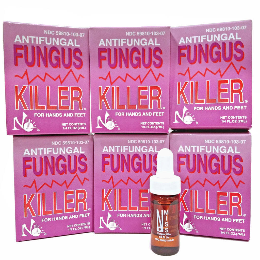 6pc No Miss Antifungal Fungus Killer for hands and feet 1/4 fl.oz 7ml New Bottle