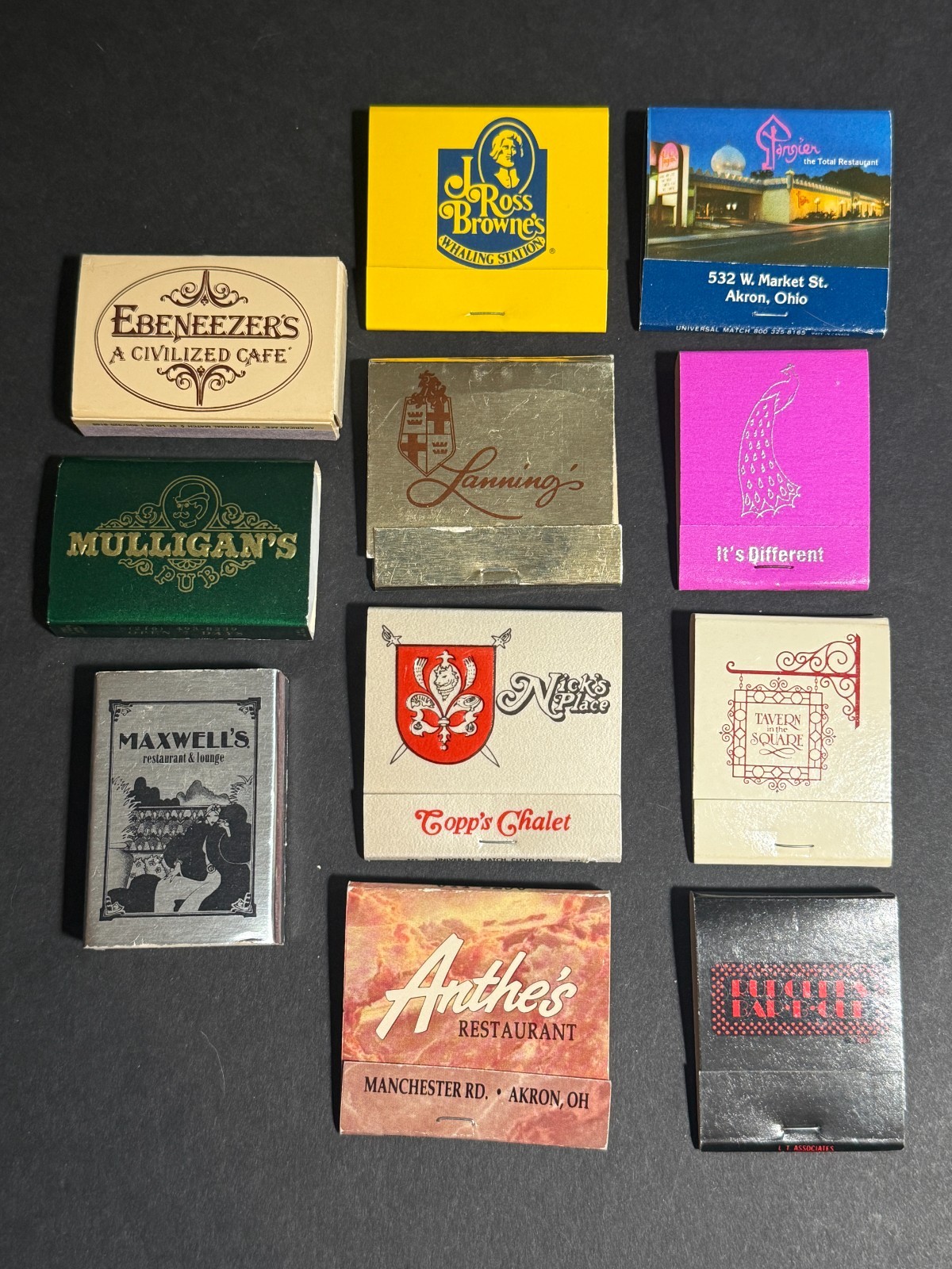 Canton + Akron Ohio - LOT of 11 Matchbooks + Extras - Vintage 70s, 80s & 90s Canton + Akron Ohio - LOT of 11 Matchbooks + Extras - Vintage 70s, 80s & 90s