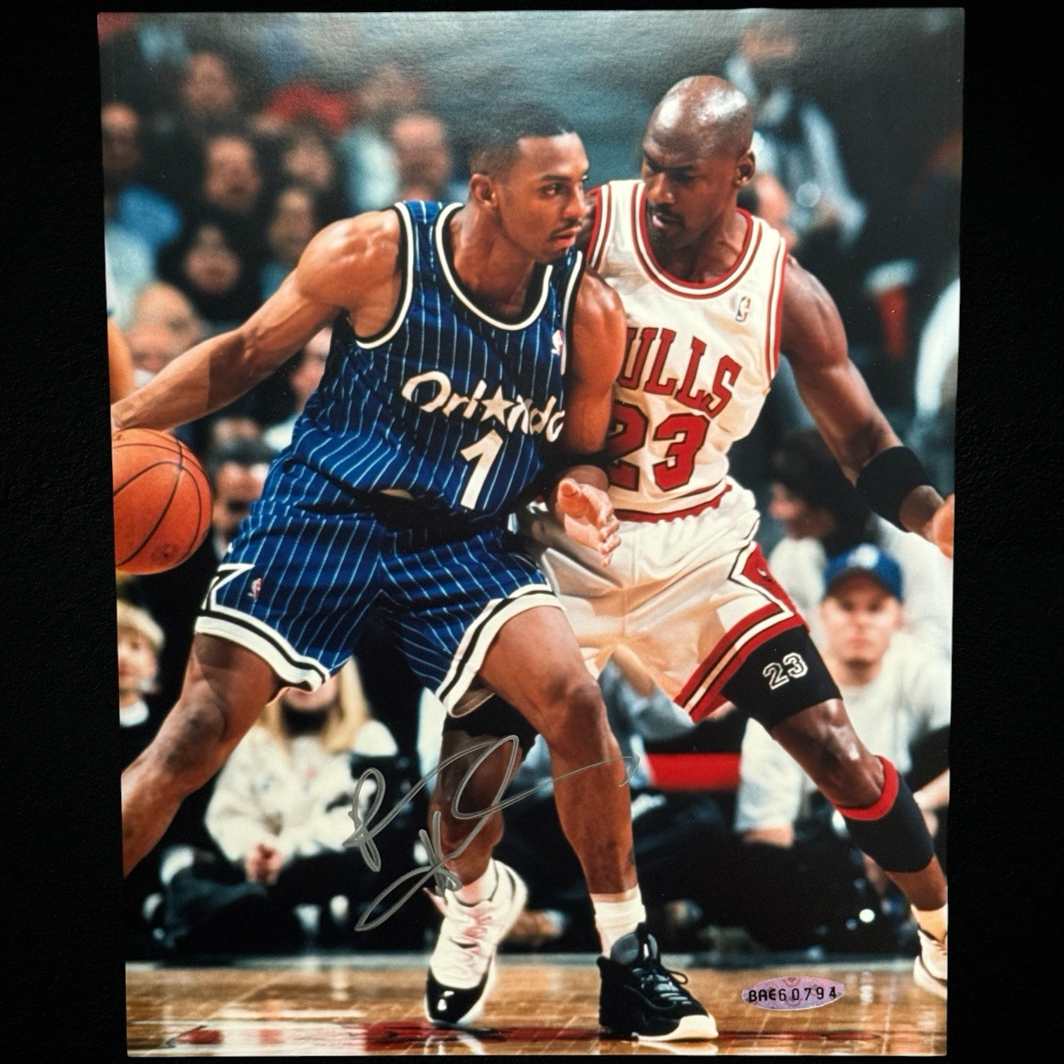 1996-Chicago Bulls-Jordan vs Penny-TYPE 1 Original Photo-AUTO Upper Deck Sticker