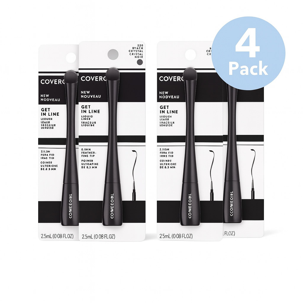 CoverGirl Get In Line Liquid Eyeliner 0.08 fl oz - 4 Pack - New CoverGirl Get In Line Liquid Eyeliner 0.08 fl oz - 4 Pack - New