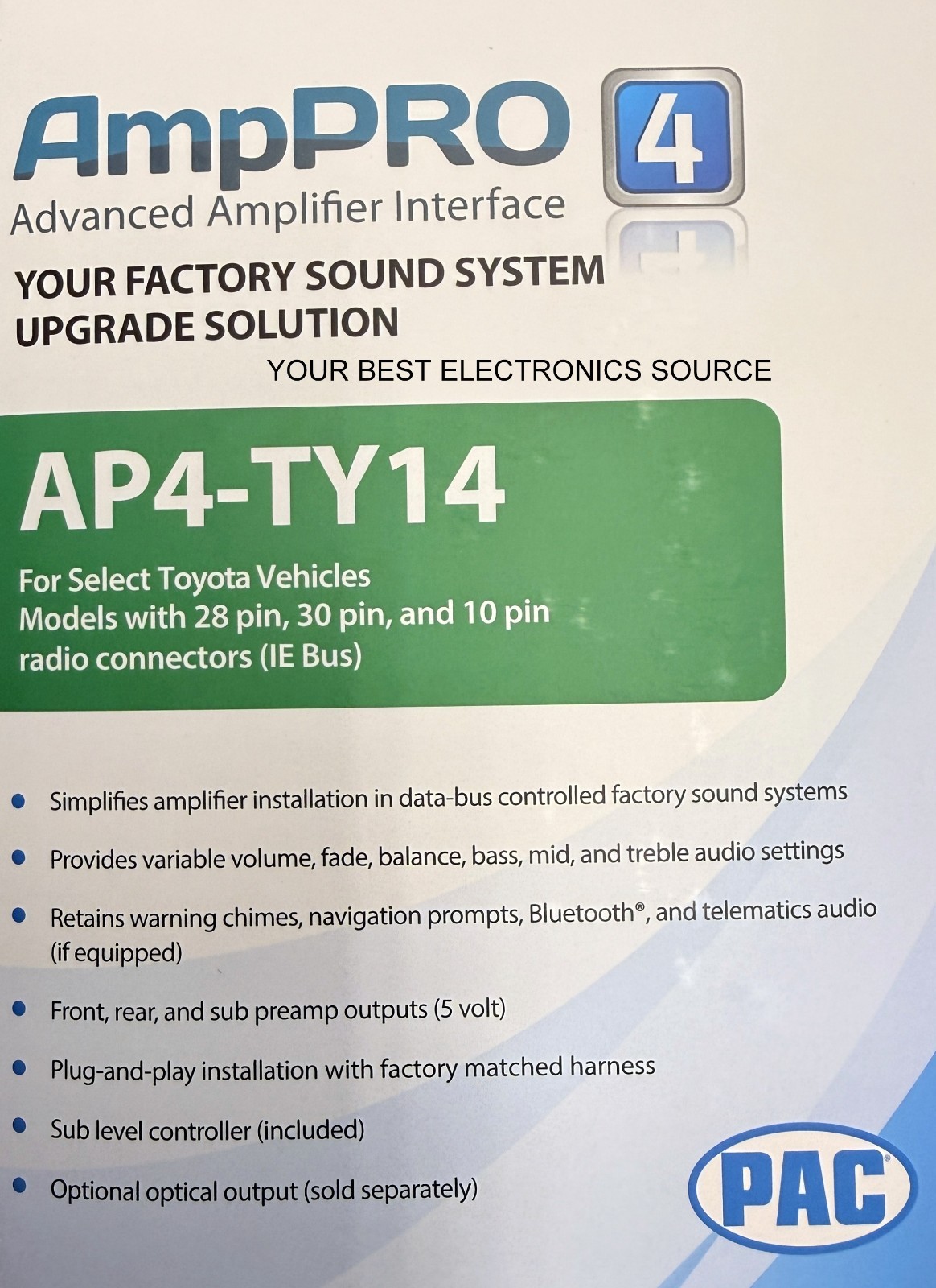 NEW PAC AmpPRO AP4-TY14 Aftermarket Amplifier Interface to select 2022+ Toyota NEW PAC AmpPRO AP4-TY14 Aftermarket Amplifier Interface to select 2022+ Toyota
