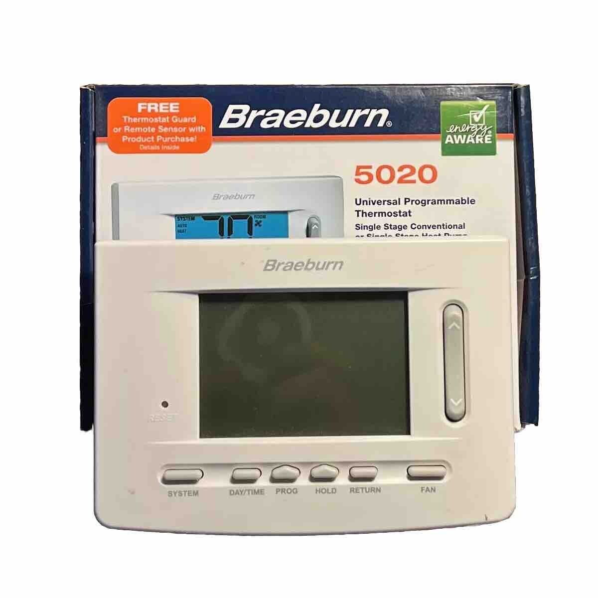 Braeburn Premier 5020 Thermostat - White Programmable Thermostat Used In Box