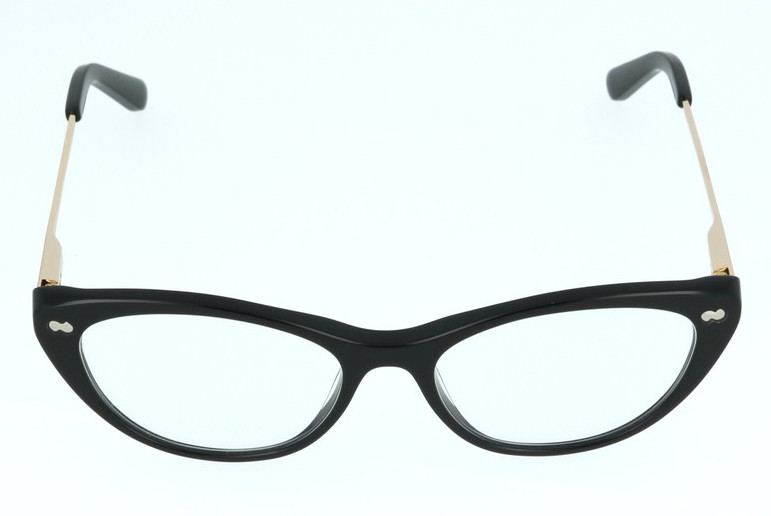 Pair The Ella Blk Acetate Gold Metal Cat Eye Eyeglasses Frames 901 51-16-140