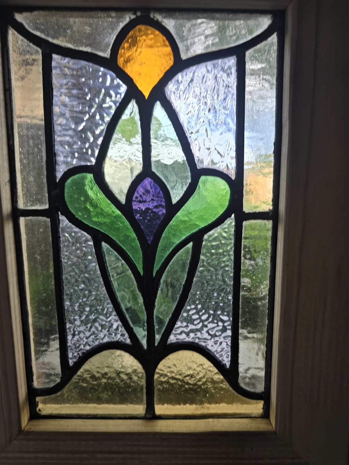 ANTIQUE ENGLISH STAINED GLASS WINDOW