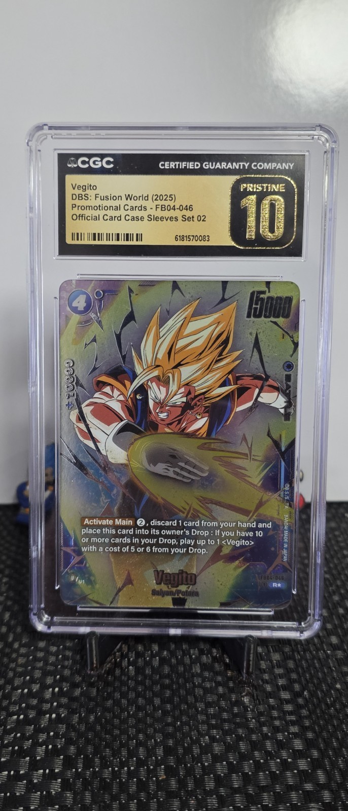 DBS Card Game Vegito FB04-046 Promo Foil Eng Rare CGC Official Case Set 02 DBS Card Game Vegito FB04-046 Promo Foil Eng Rare CGC Official Case Set 02