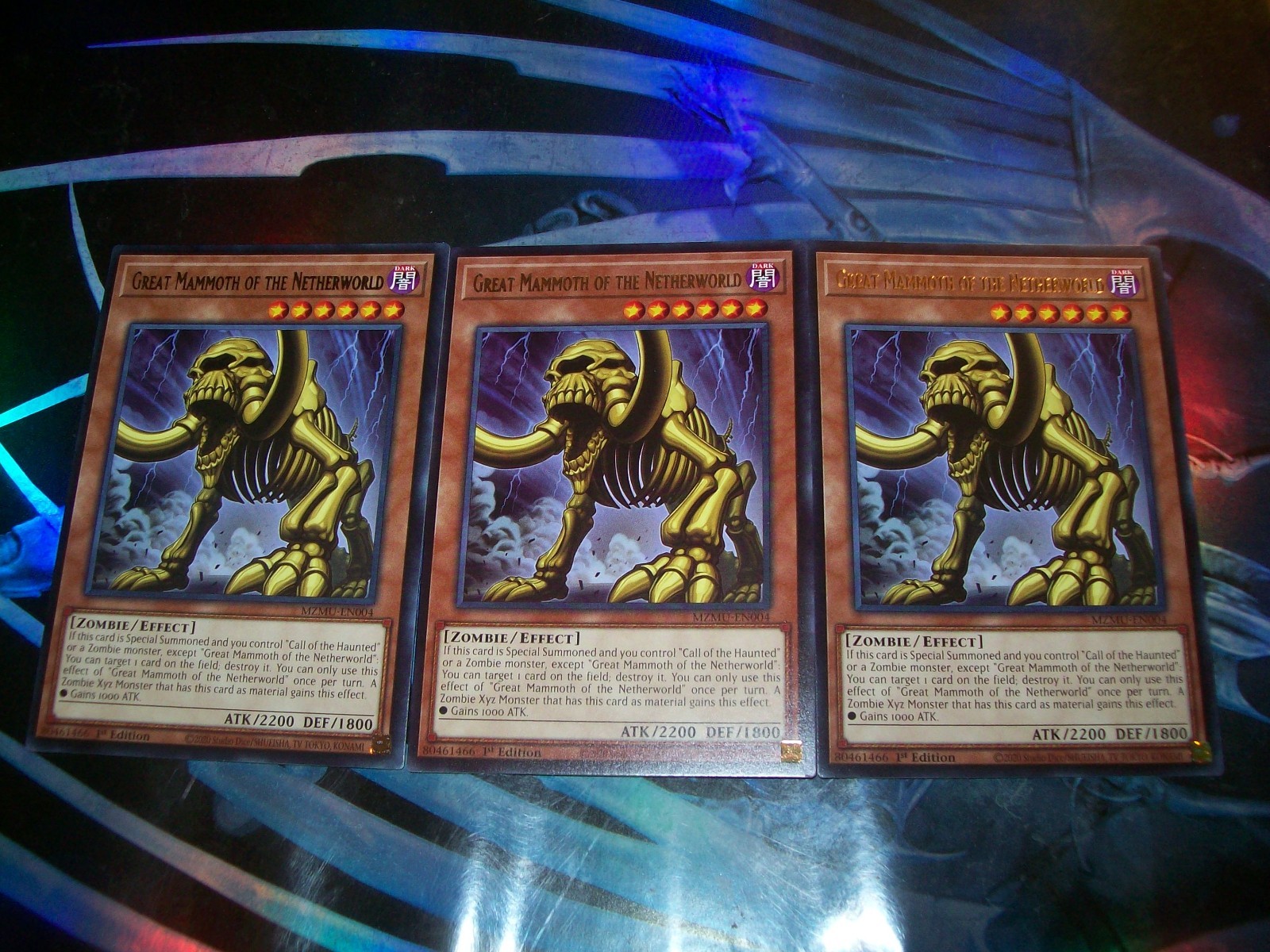 3x Great Mammoth of the Netherworld 1st Edition Rare MZMU-EN004 Yu-Gi-Oh 3x Great Mammoth of the Netherworld 1st Edition Rare MZMU-EN004 Yu-Gi-Oh