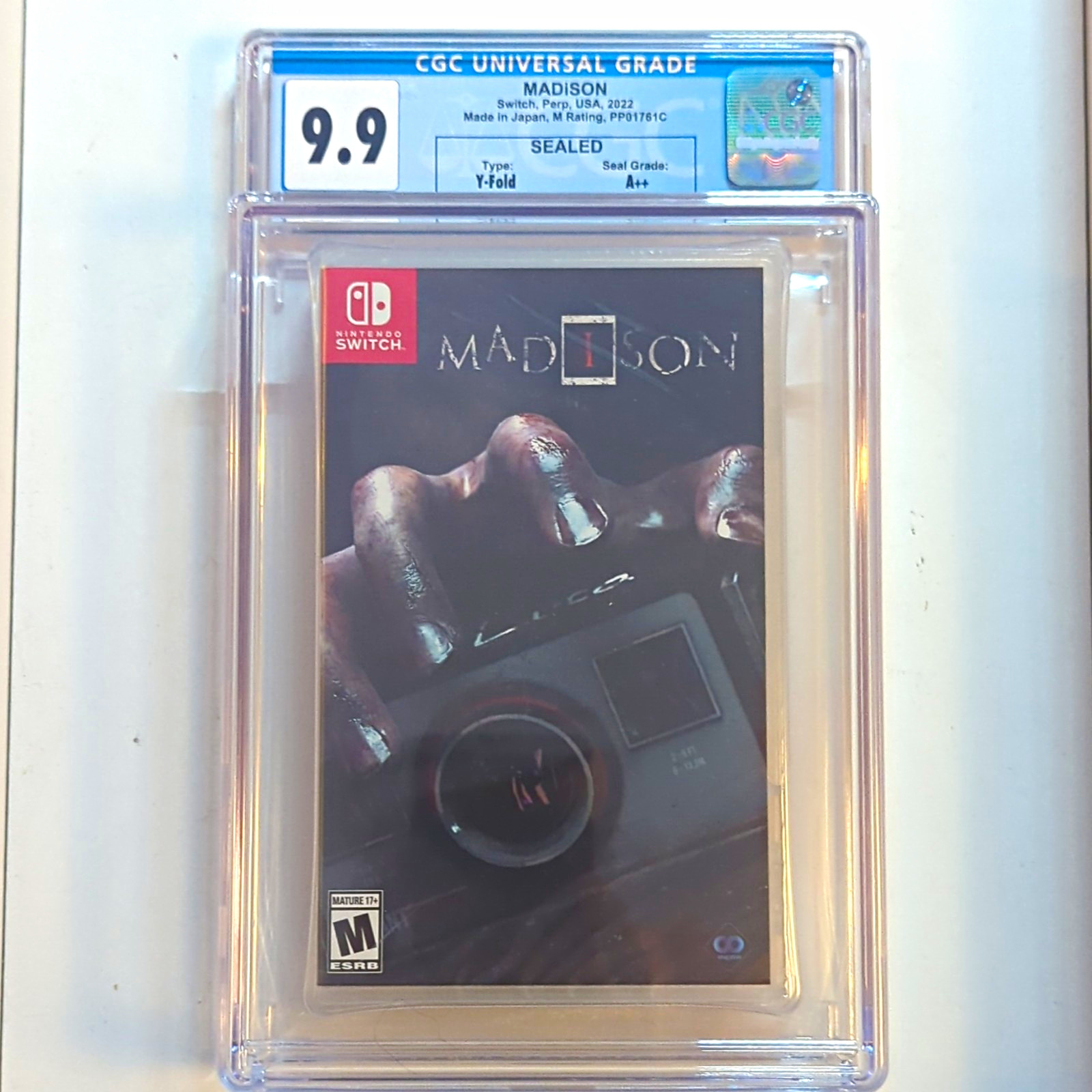 MADISON Nintendo Switch CGC 9.9 Sealed Y-Fold A++ Perp Games M NTSC 2022