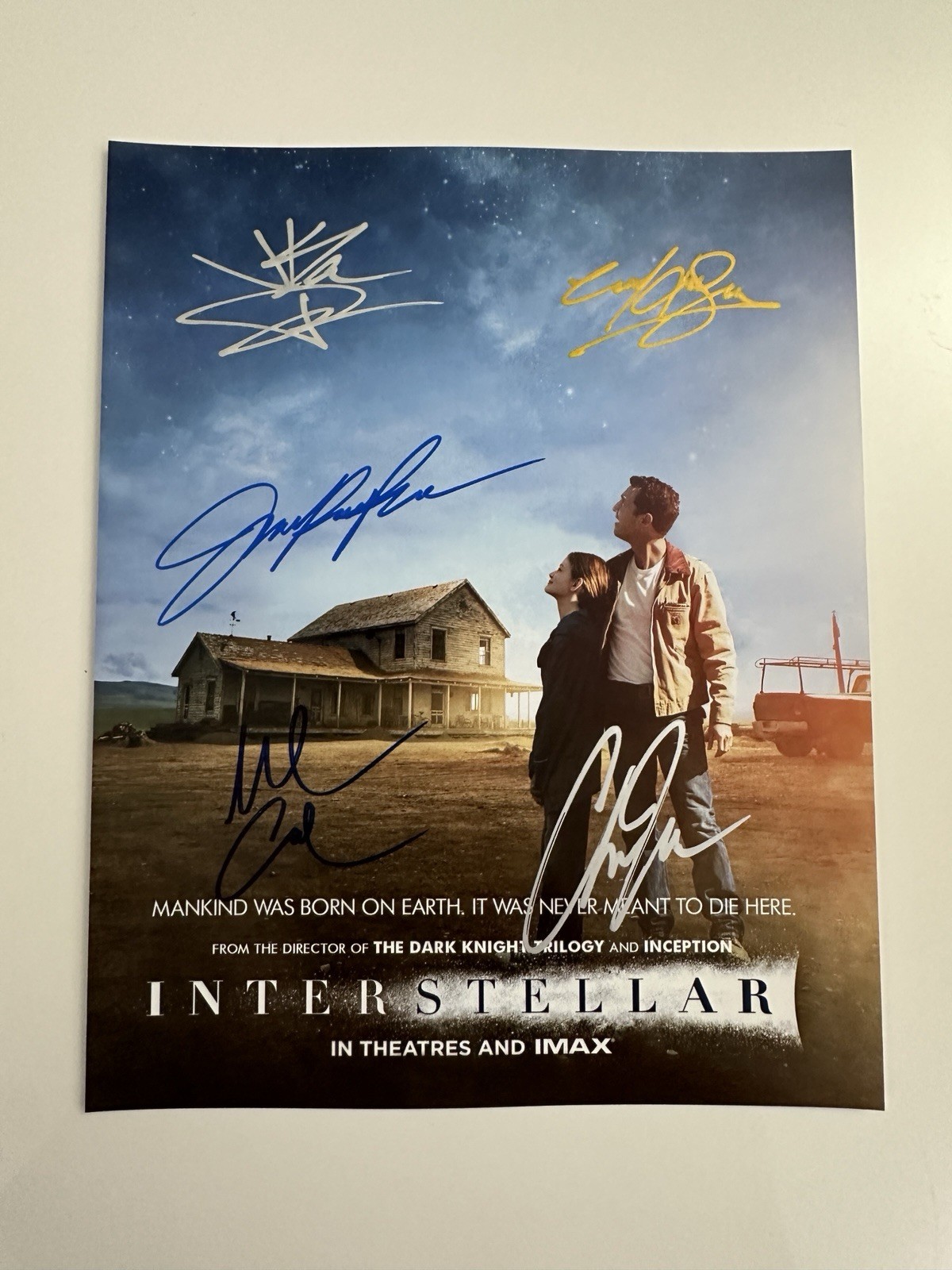 Interstellar Movie Photo Signed By Cast Interstellar Movie Photo Signed By Cast