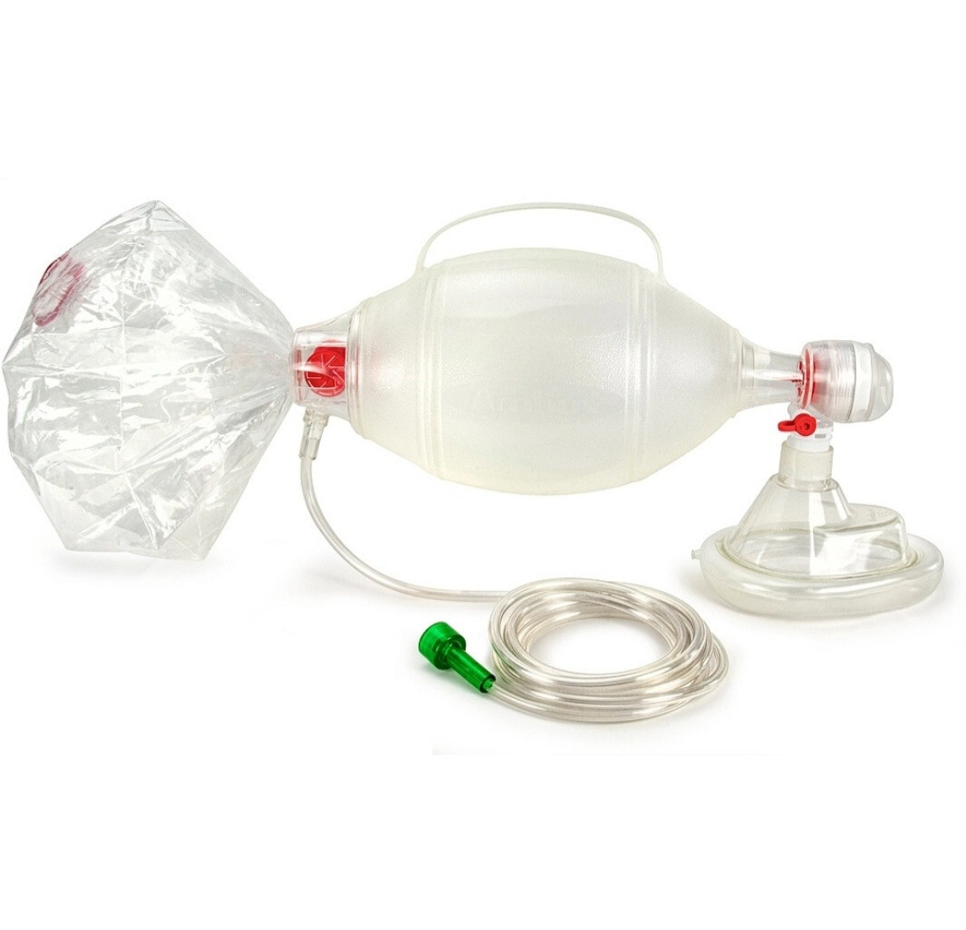 AMBU Bag SPUR II Pediatric Resuscitator Toddler Nasal / Oral Mask