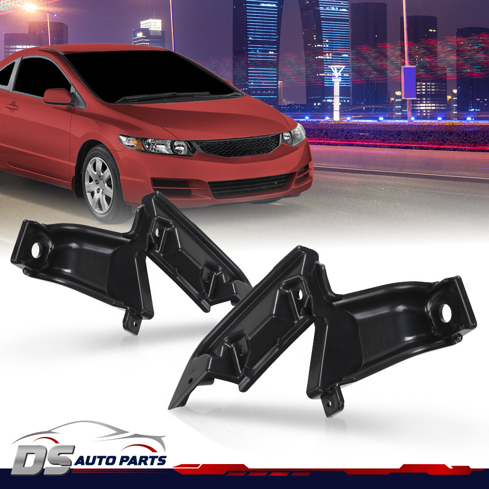 Fit For 09-11 Honda Civic Coupe Front Grille Mounting Bracket Support LH RH Kit 
