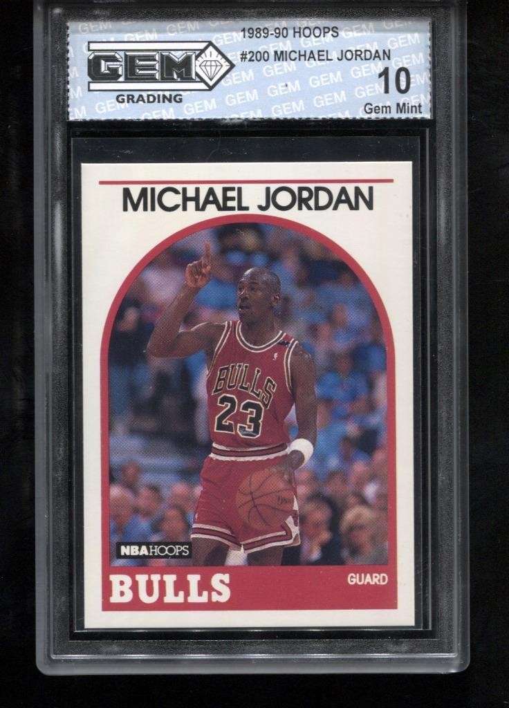 Michael Jordan 1989-90 Hoops #200 NBA Chicago Bulls GEM MINT 10