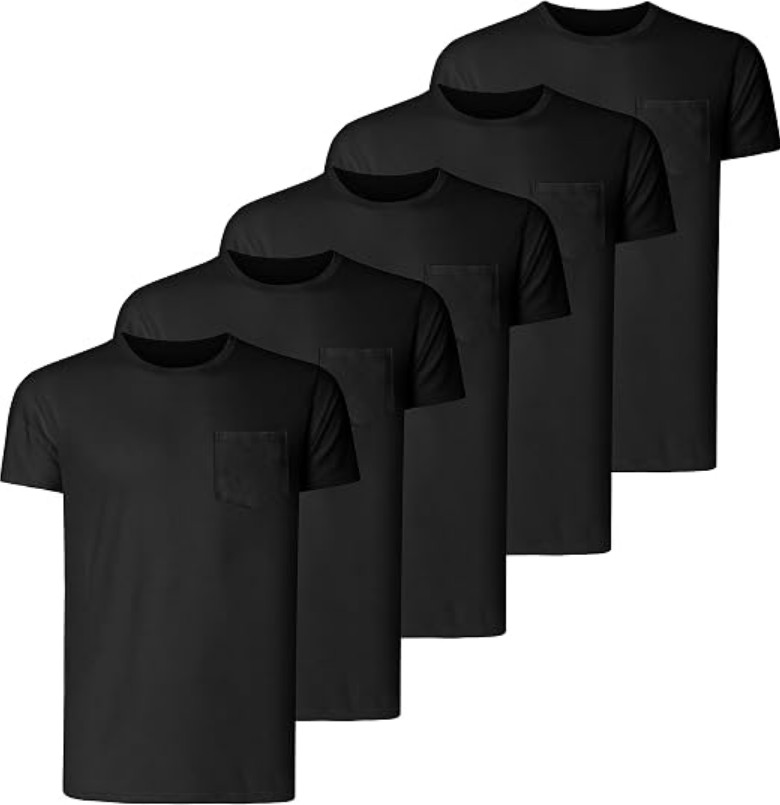t shirt for men round neck black and gray color full set of 5