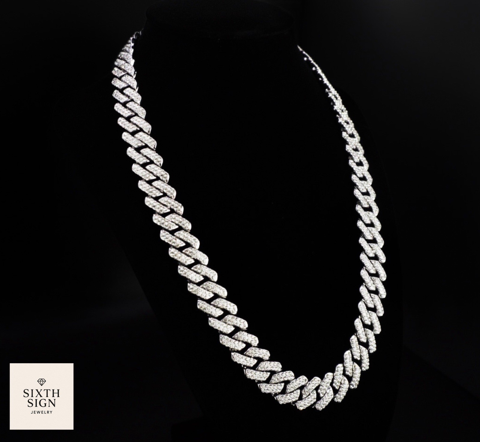 15MM VVS1 Moissanite Cuban Link Chain Iced Out GRA Certified Necklace 20” 22”