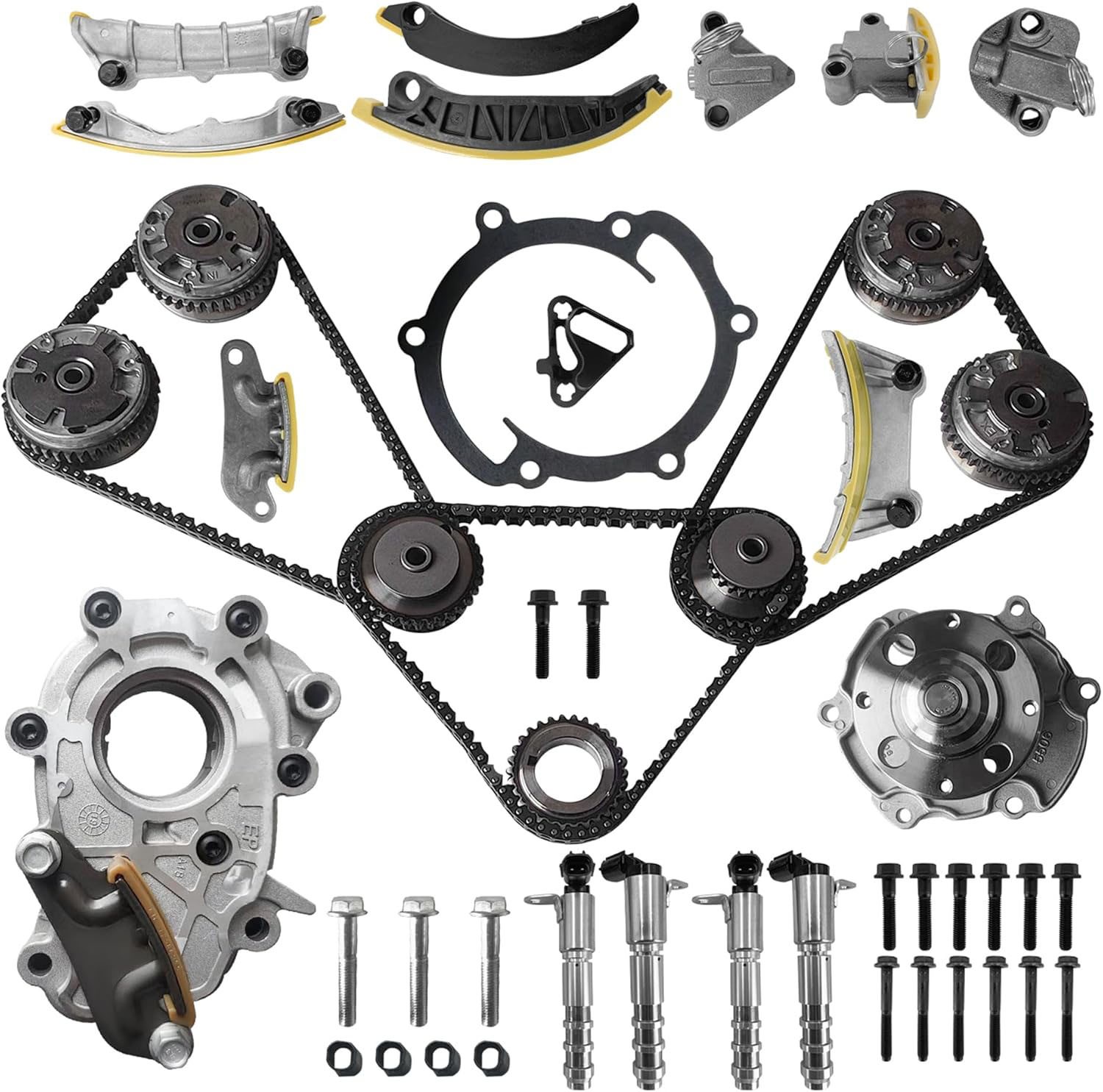 For 2007-2016 GMC Acadia 3.6L Timing Chain Kit w/Oil & VVT Sprocket & Water Pump
