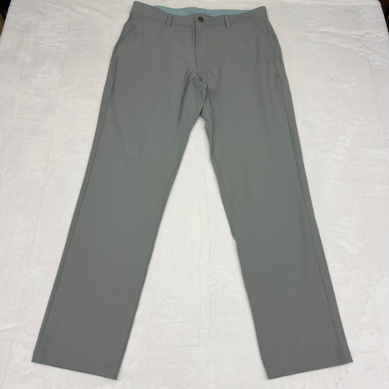 Free Fly Pants Mens 34x32 Gray Performance Hiking Travel Stretch Athleisure