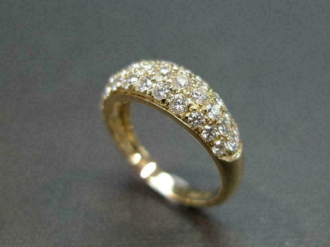 1.80 Ct Round Cut Natural Diamond Engagement Ring 14K Yellow Gold Size 6 7 8