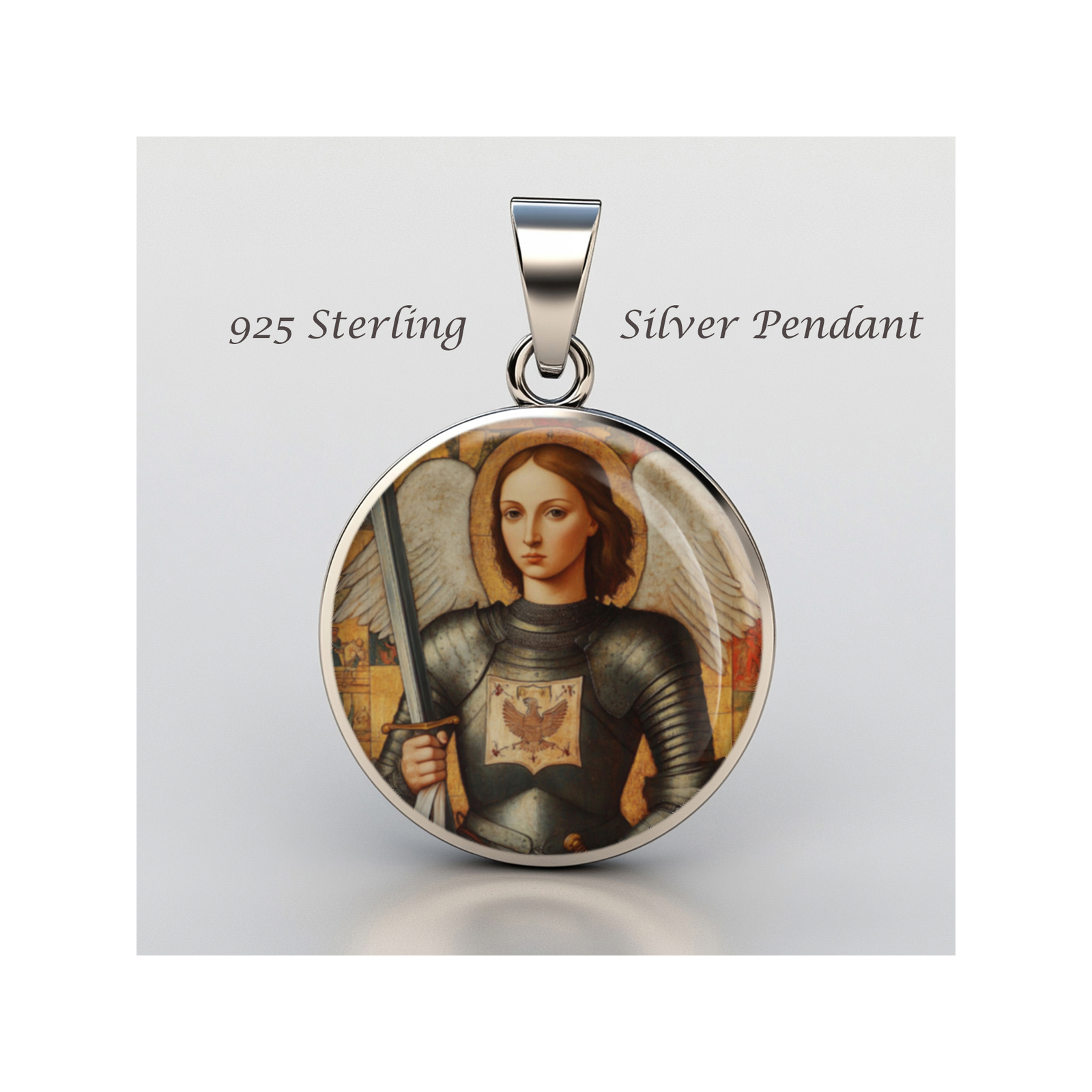 Saint Joan Of Arc 925 Sterling Silver Christian Medal