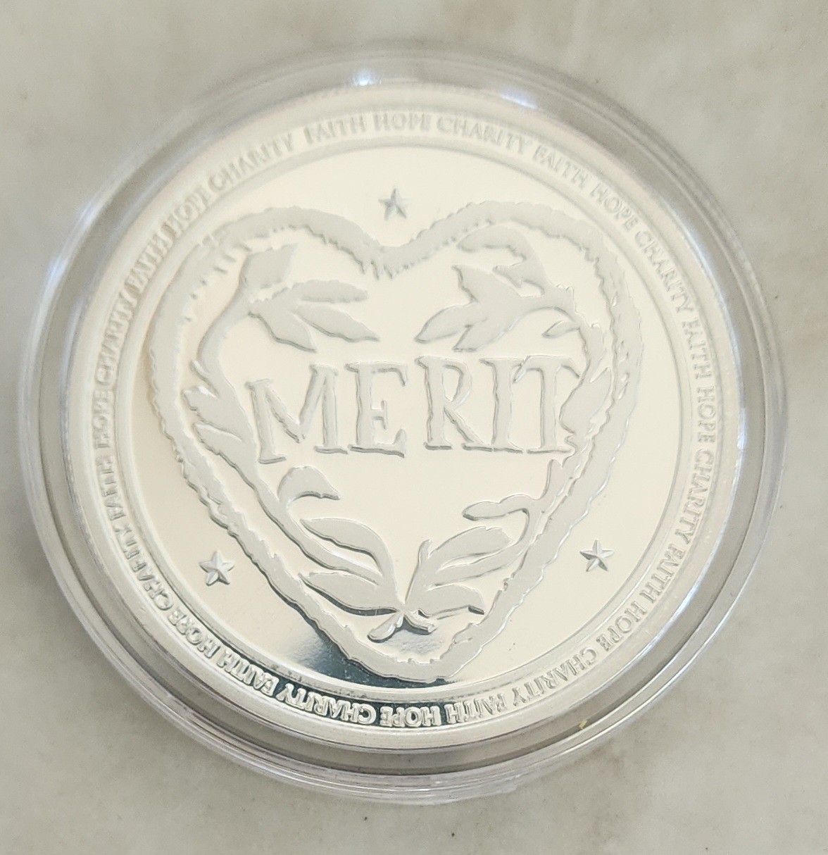 Silver Coin 8-24-2011 Restore Courage Jerusalem Proof 1 Troy Oz .999