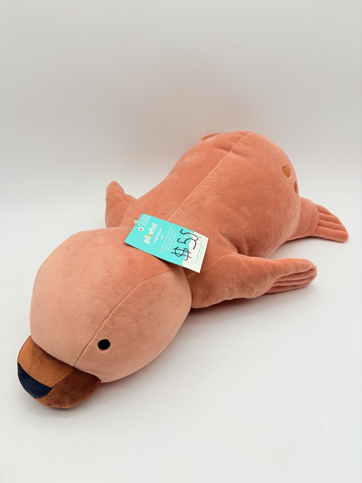 Pillowfort Weighted Plush Seal Brown Anxiety Soothing Pillow Toy Target Tags