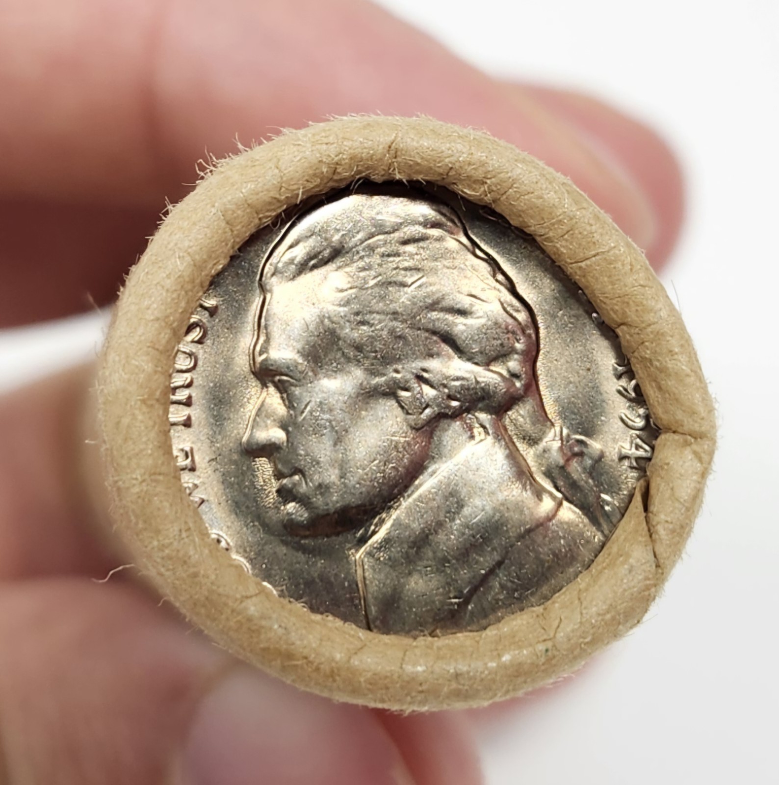 1954-S Jefferson Nickel OBW Original Bank Roll (40) BU Uncirculated Nickels