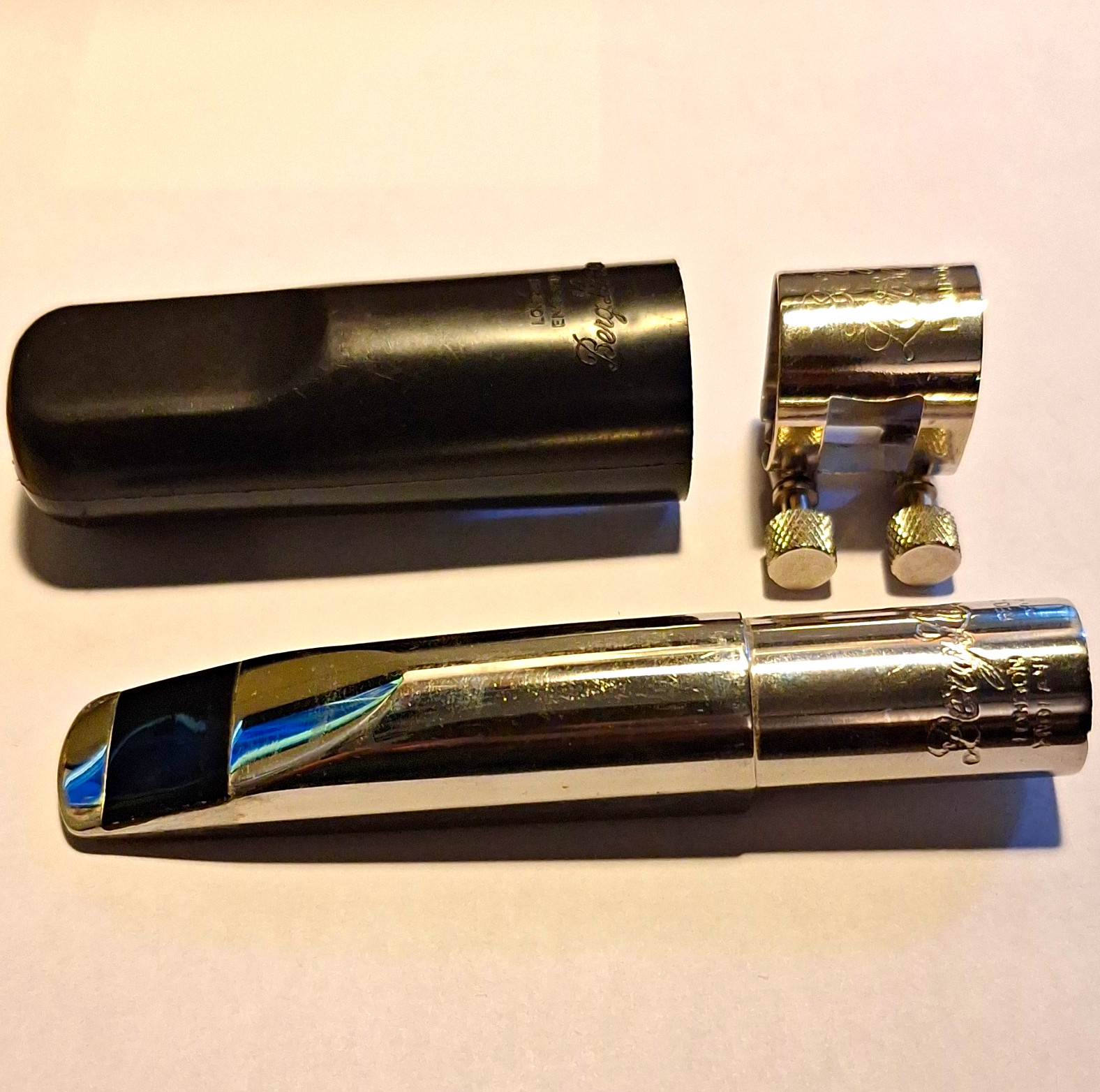 Berg Larsen 100/0 SMS Tenor Sax Metal Mouthpiece w/ Original Ligature & Cap