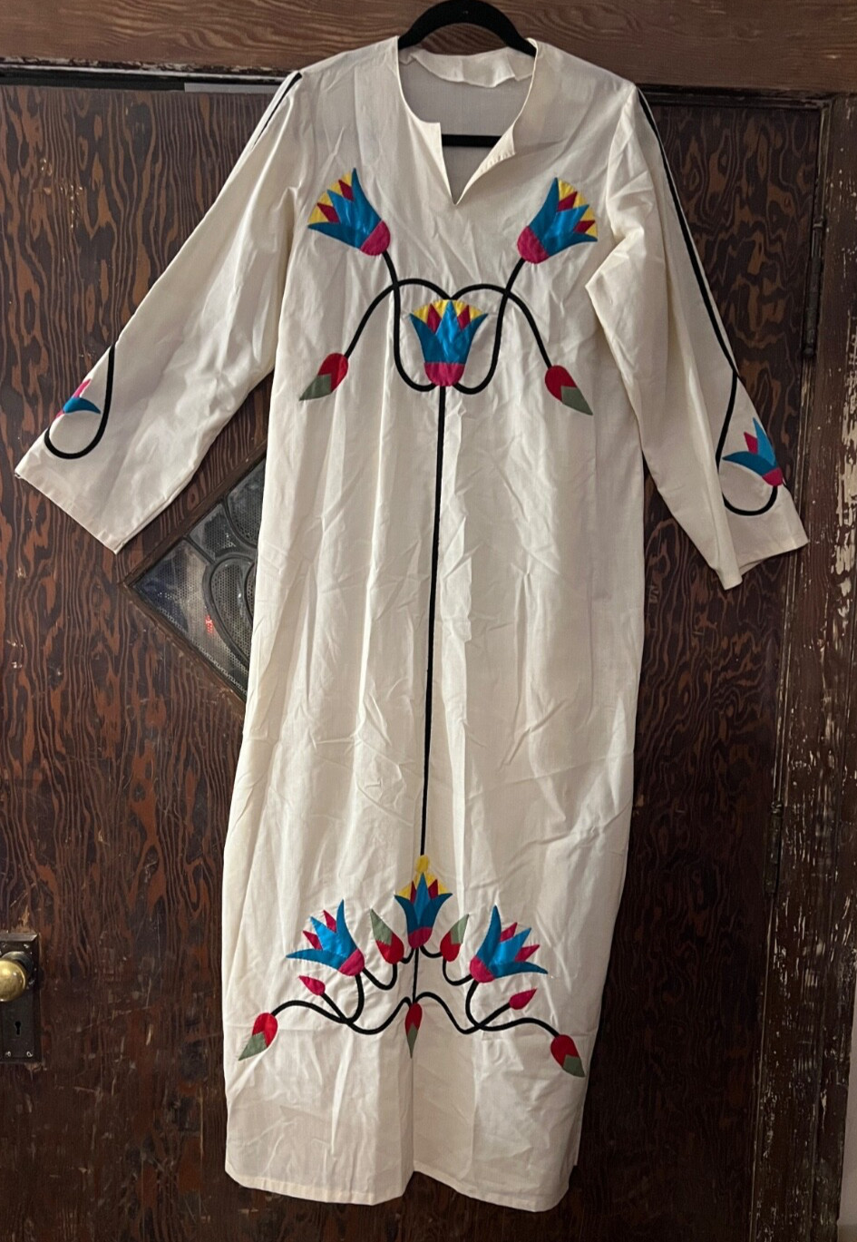 Vintage 1960s - 1970s Quilt Patchwork Midi Dress Floral Long Sleeve Size Medium Vintage 1960s - 1970s Quilt Patchwork Midi Dress Floral Long Sleeve Size Medium