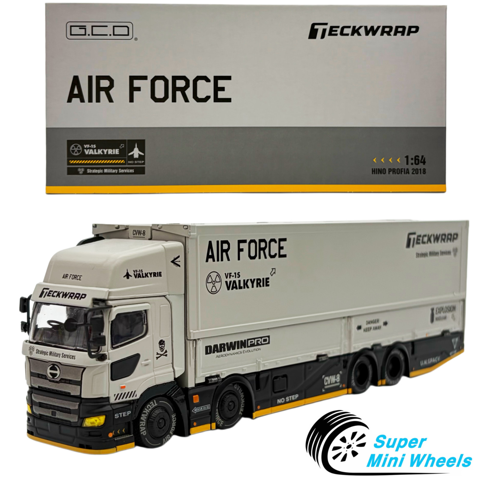 GCD 1:64 DarwinPRO TECKWRAP HINO 700 AirForce Truck HEC 2026 Limited GCD 1:64 DarwinPRO TECKWRAP HINO 700 AirForce Truck HEC 2026 Limited