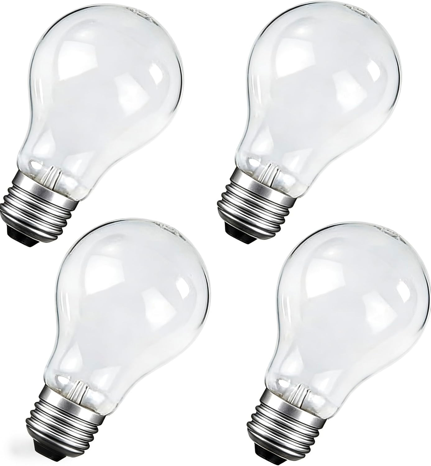100 Watt Incandescent Light Bulbs, Dimmable, A19, 2700K Warm White, 4-Pack 100 Watt Incandescent Light Bulbs, Dimmable, A19, 2700K Warm White, 4-Pack