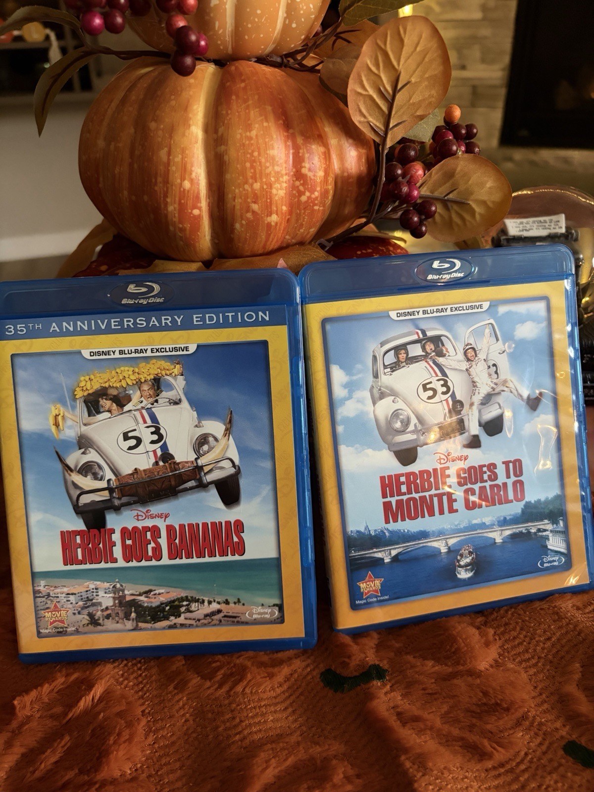 Herbie The Love Bug Disney Lot of 2 Blu-rays Goes Bananas | Goes to Monte Carlo