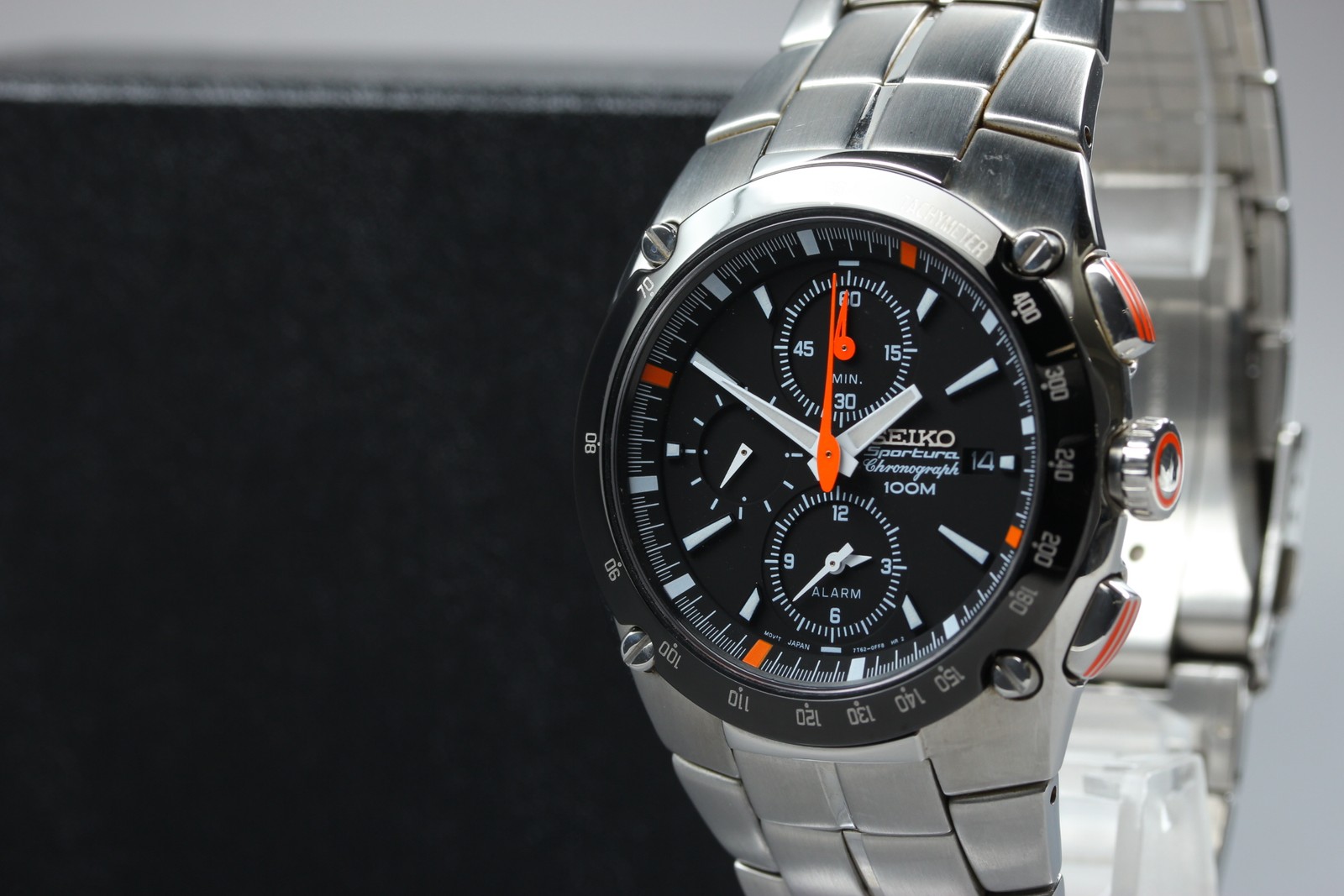 [N MINT] Seiko Sportura 7T62-0ED0 Chronograph Quartz Date Alarm 40mm Men's Watch